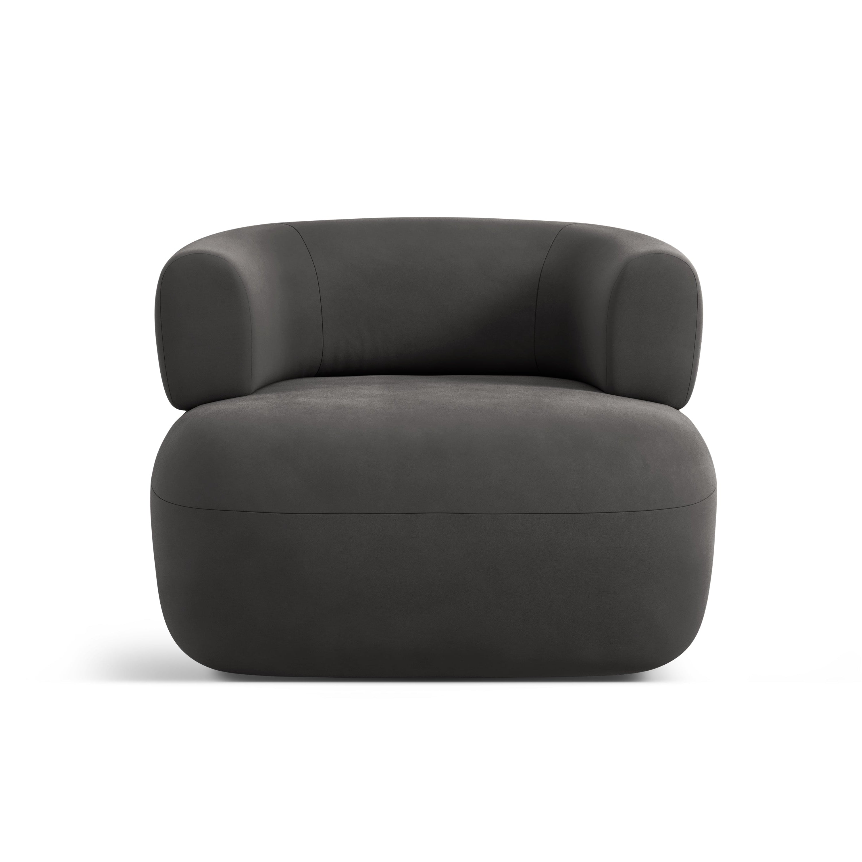 JENNY Dark Gray Velvet Armchair