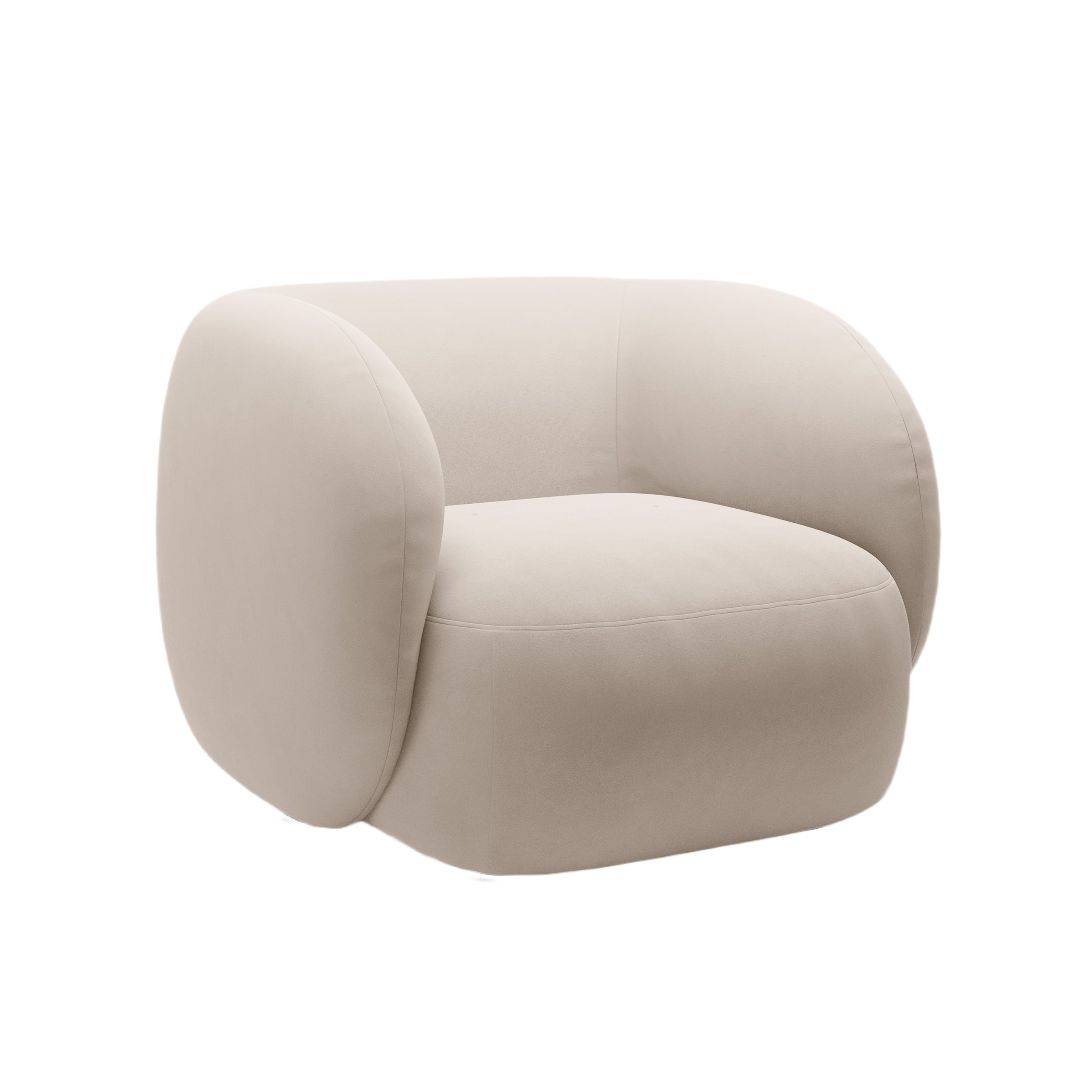 Samt-Sessel KATE beige