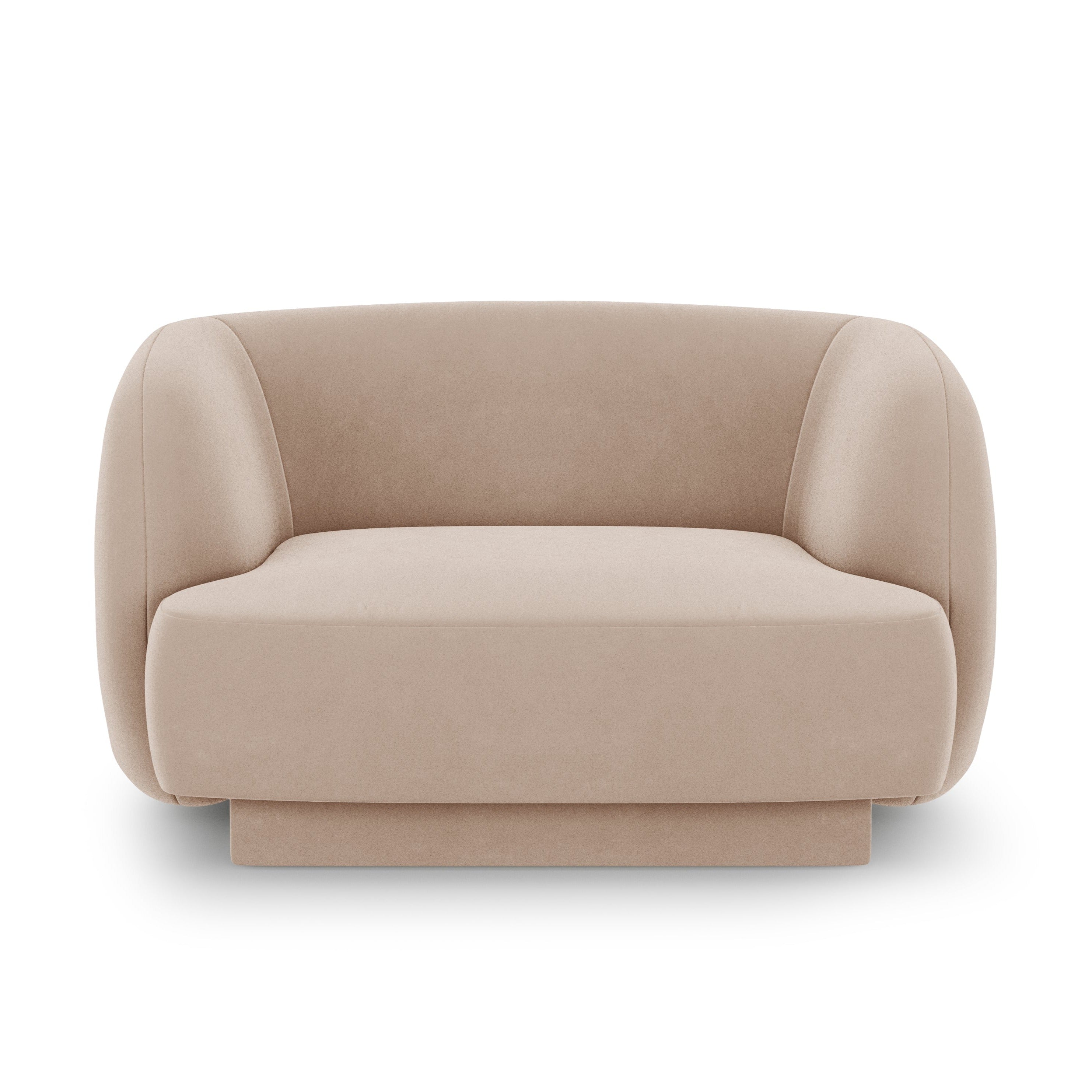 Fotel aksamitny MILEY cappuccino Micadoni    Eye on Design