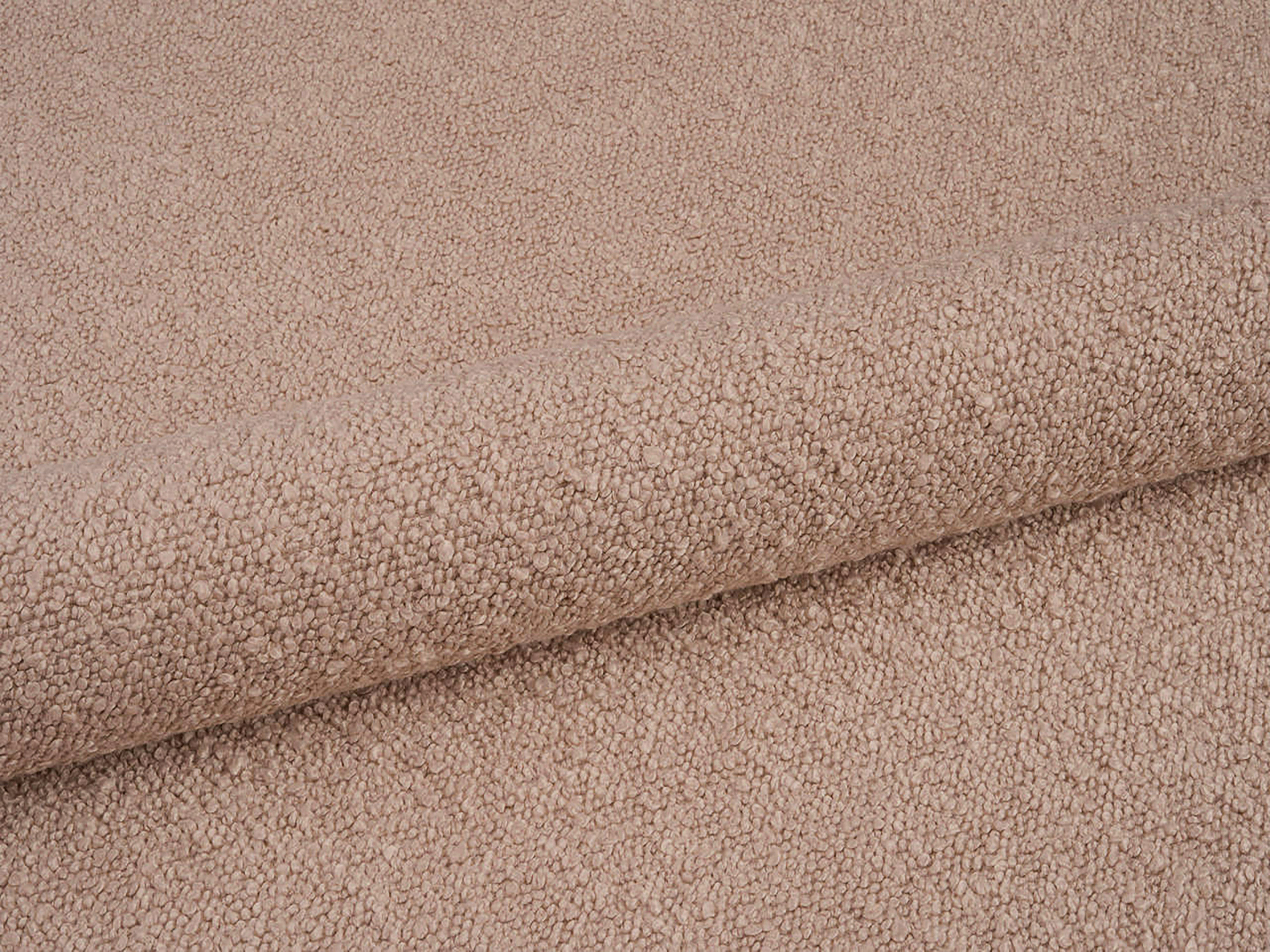 LINEA bed in powder pink boucle