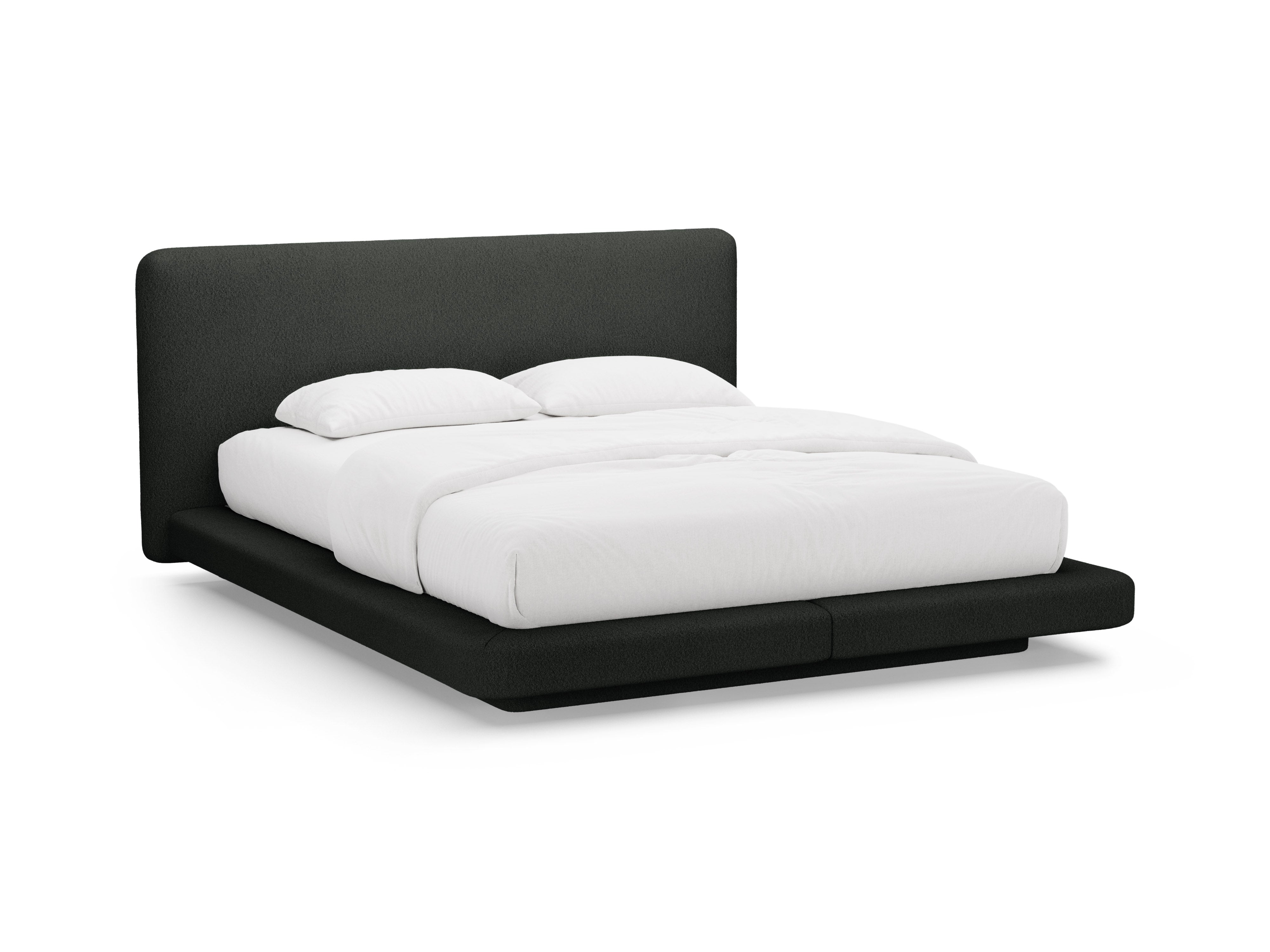 LINEA Bed black boucle