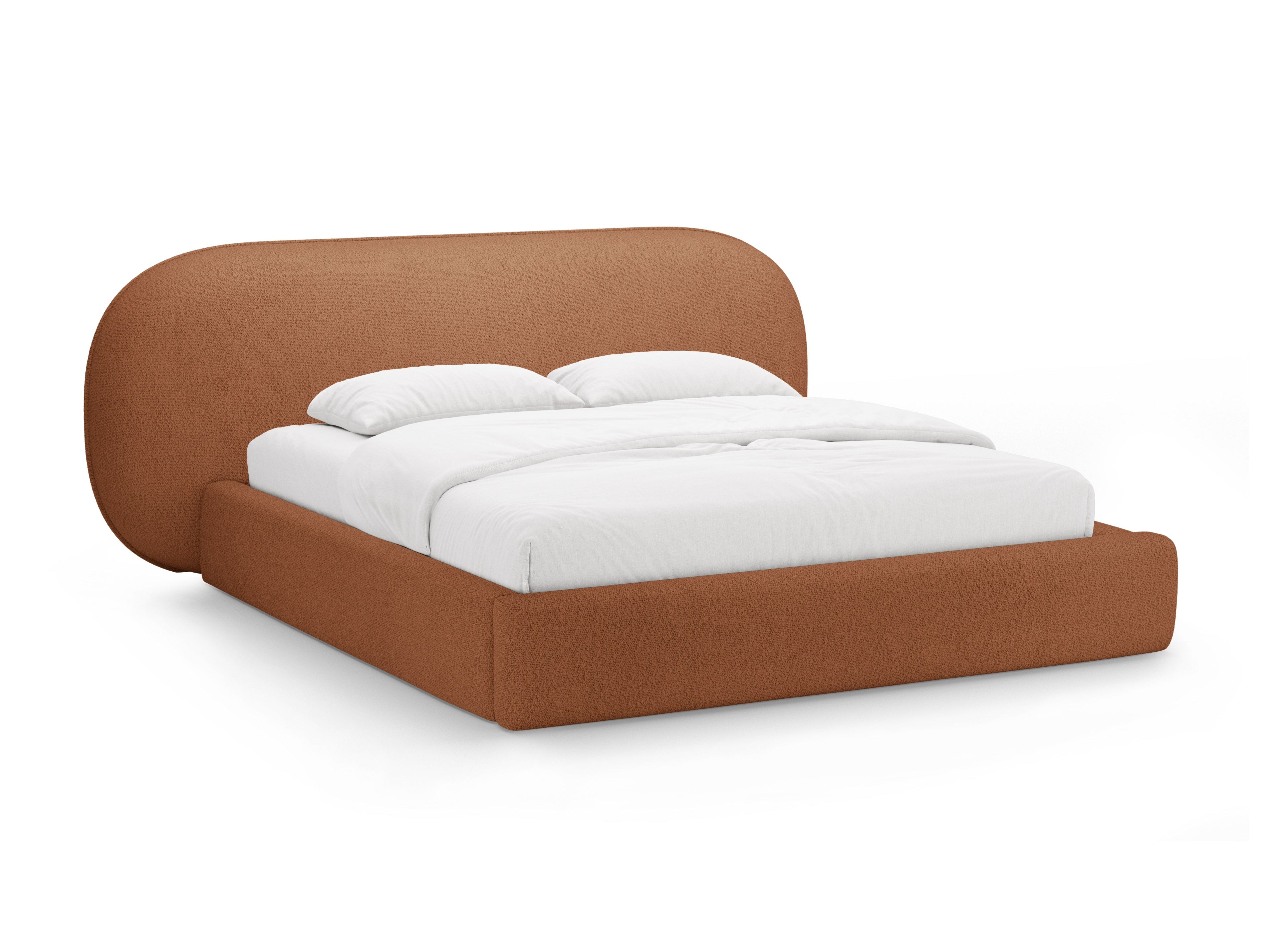 OVALO Bed Terracotta Boucle