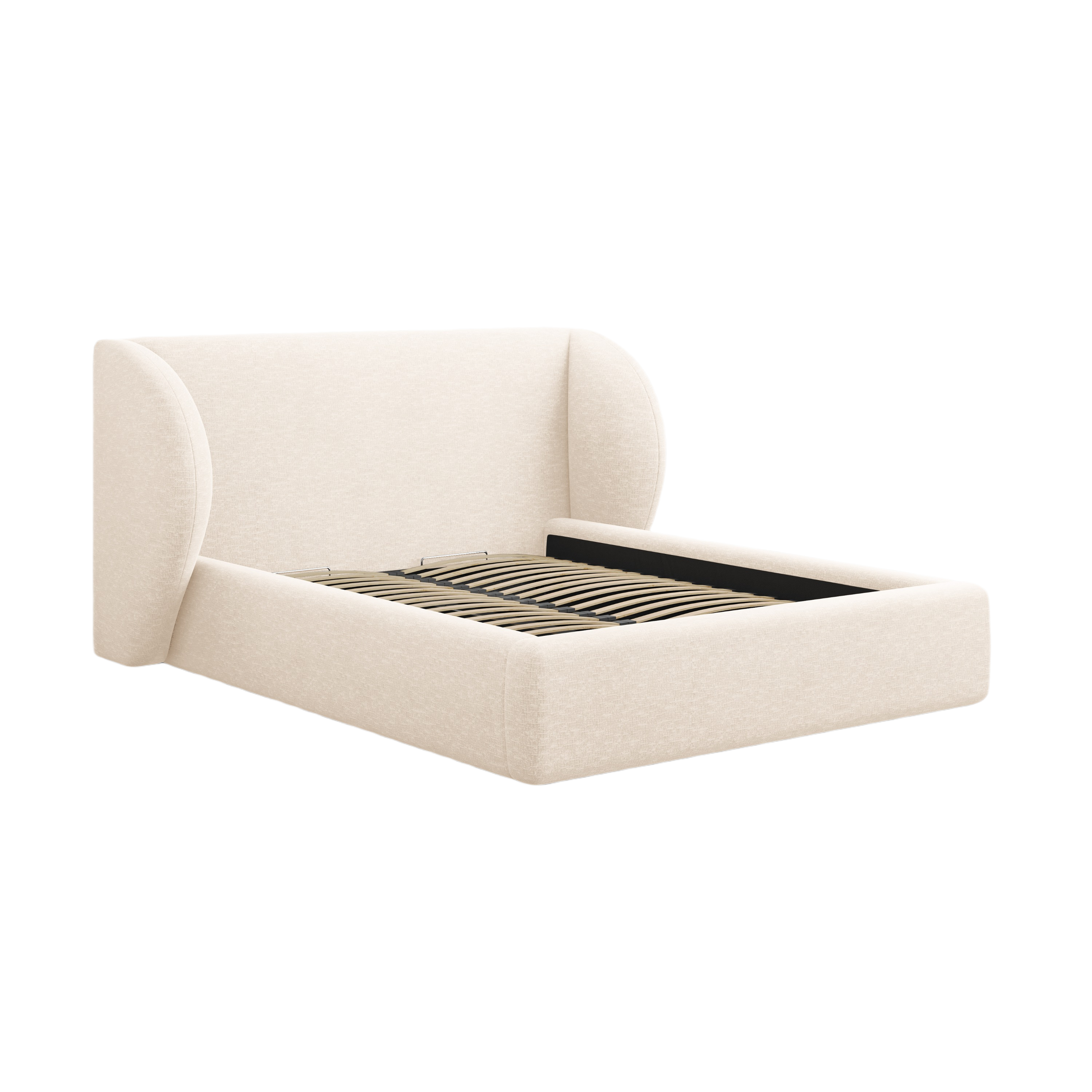 MILEY bed light beige silky chenille