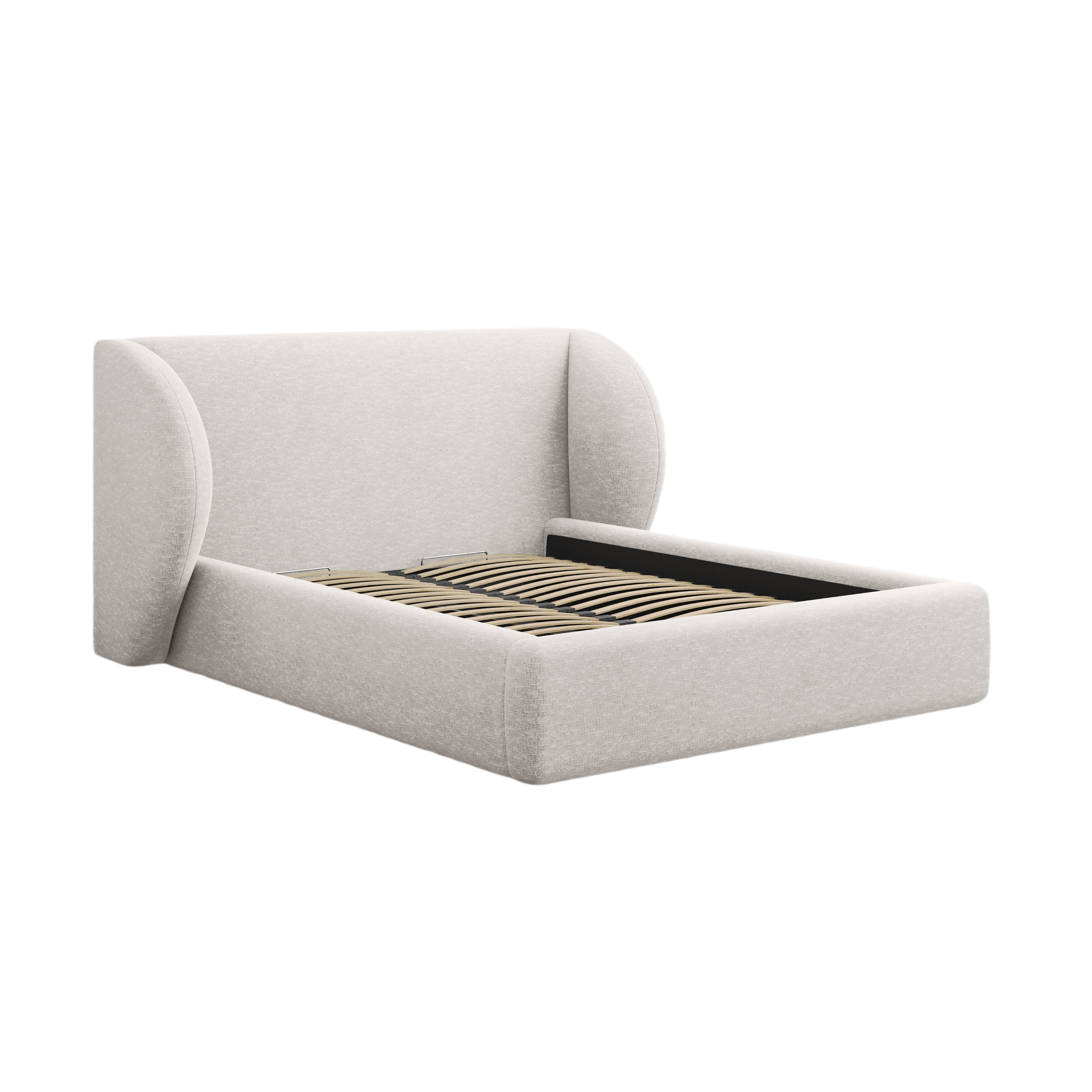 Bett MILEY hellgrau Chenille seidig