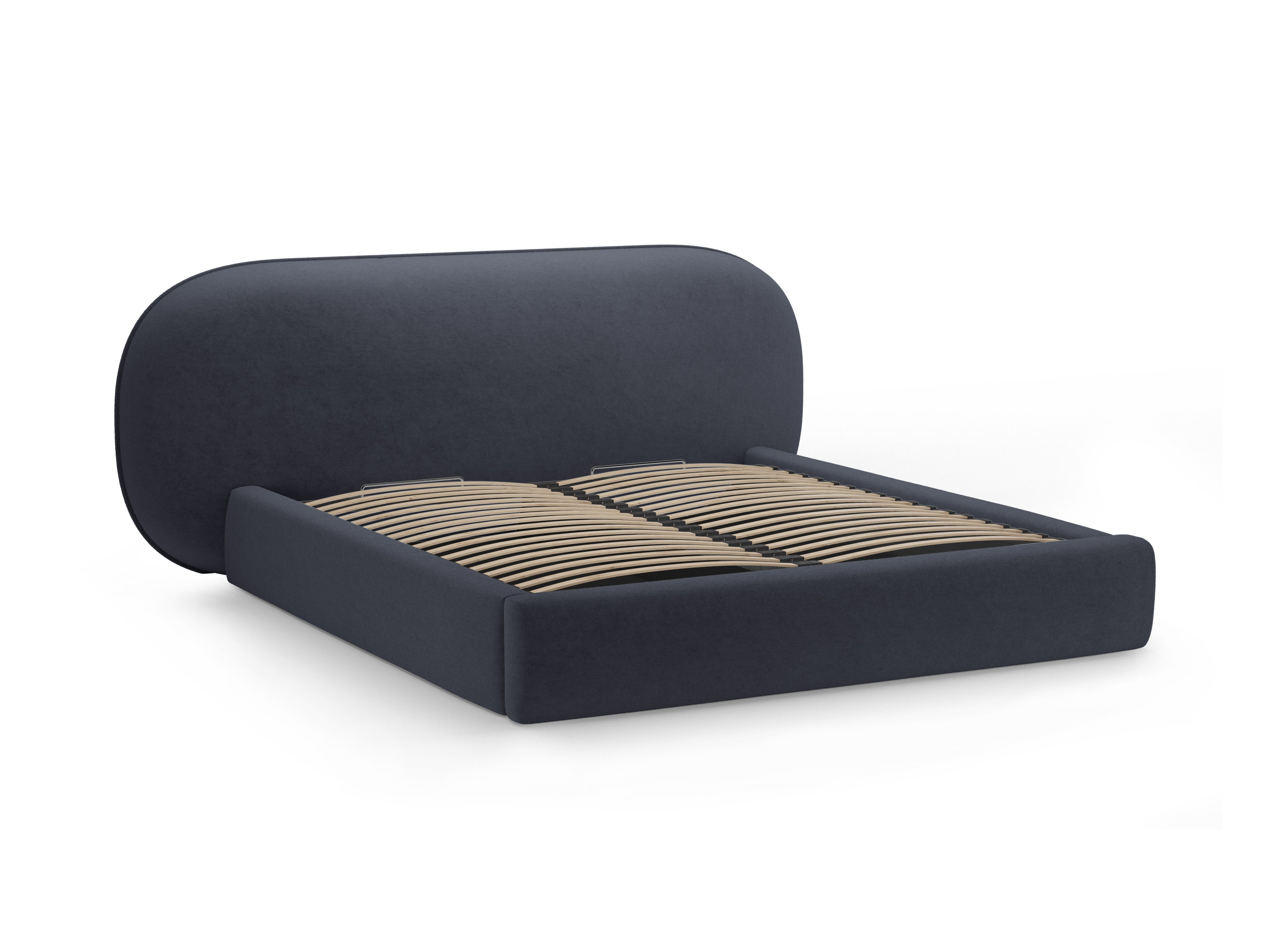 OVALO bed dark blue chenille