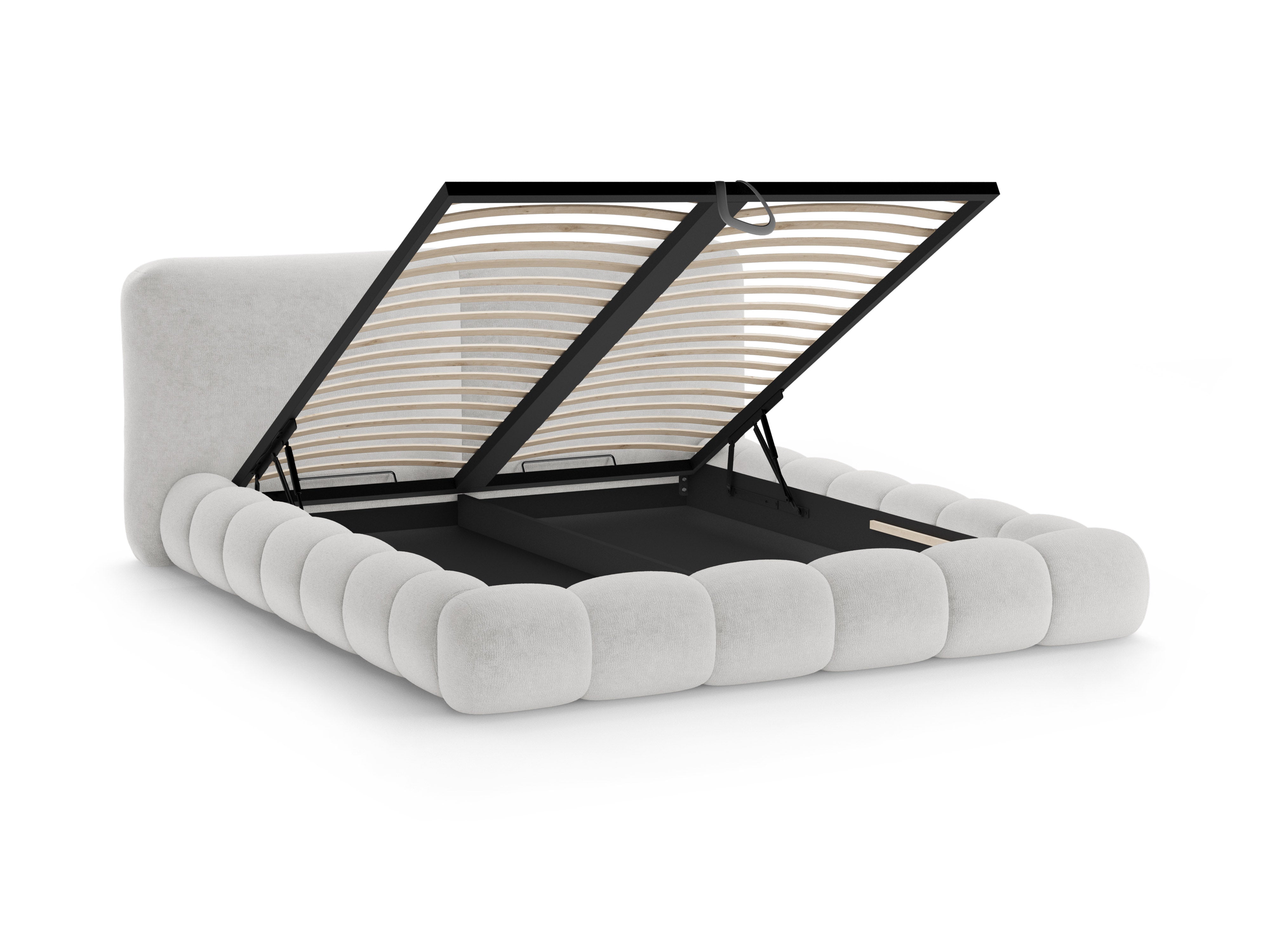 SOLANGE bed light gray chenille