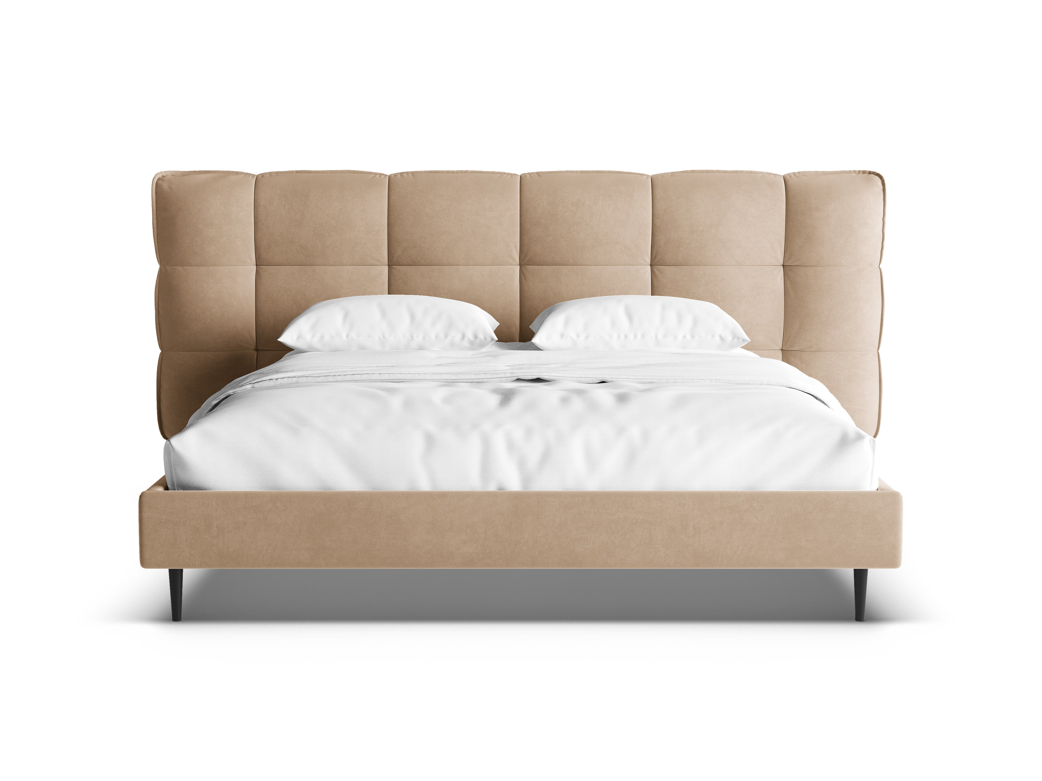 ERIC Velvet Bed in Sand