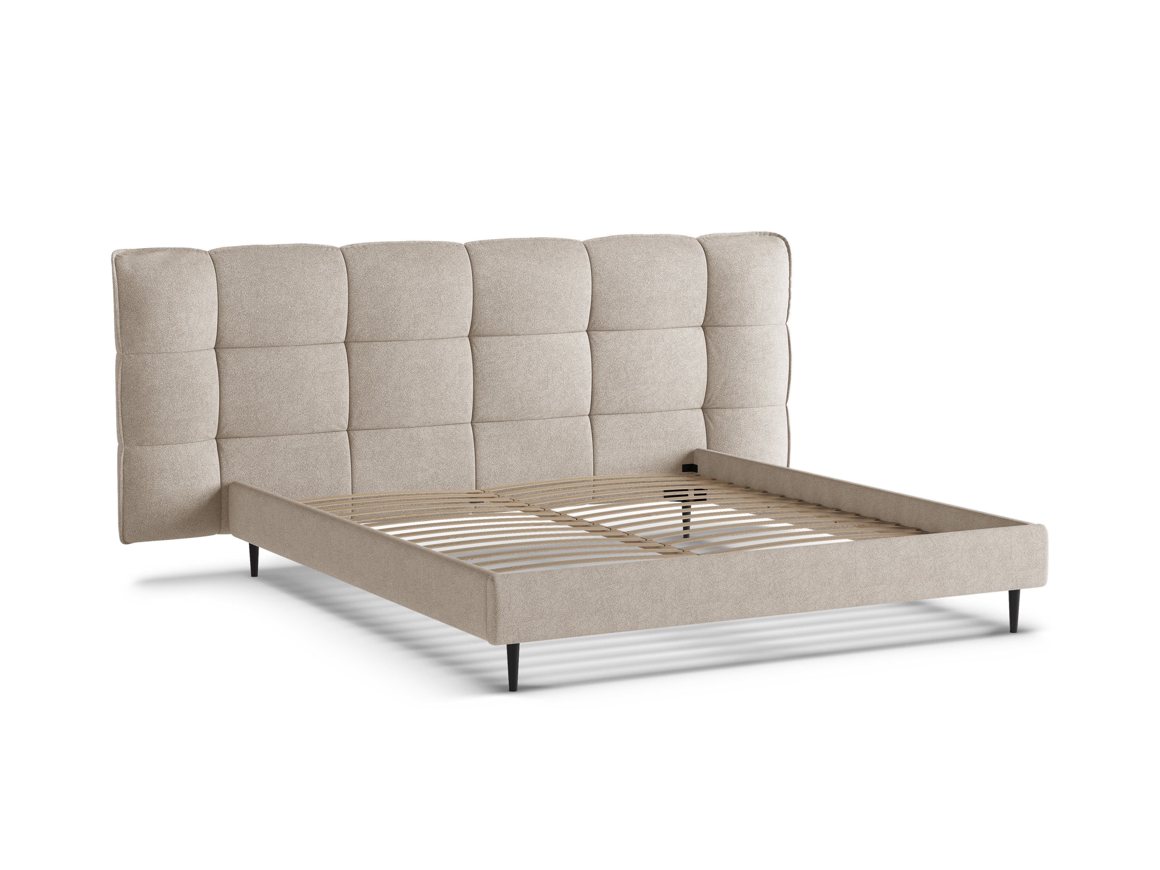 ERIC bed dark beige boucle