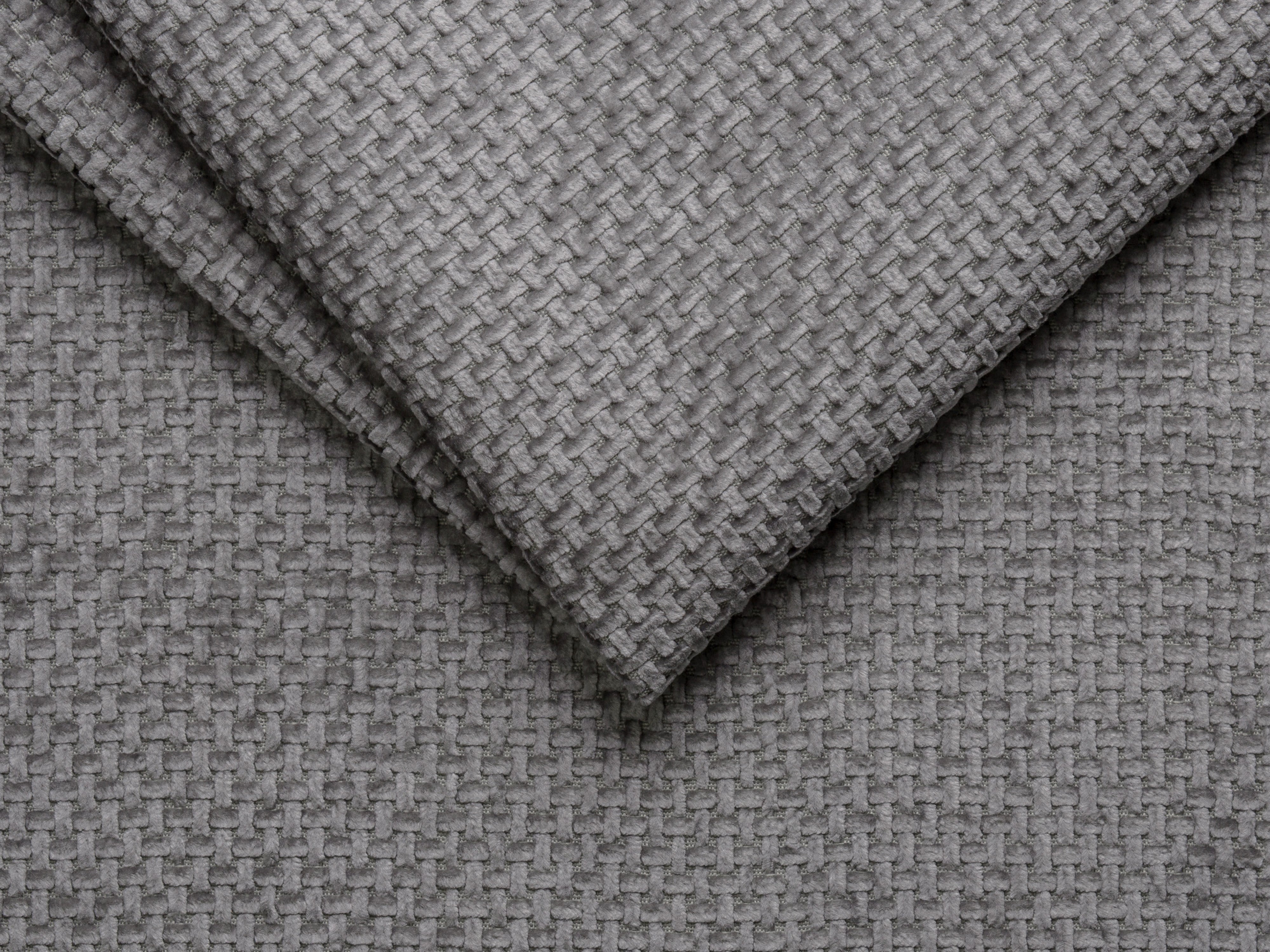 BELLIS Bed with Storage for Bedding in Gray Chenille