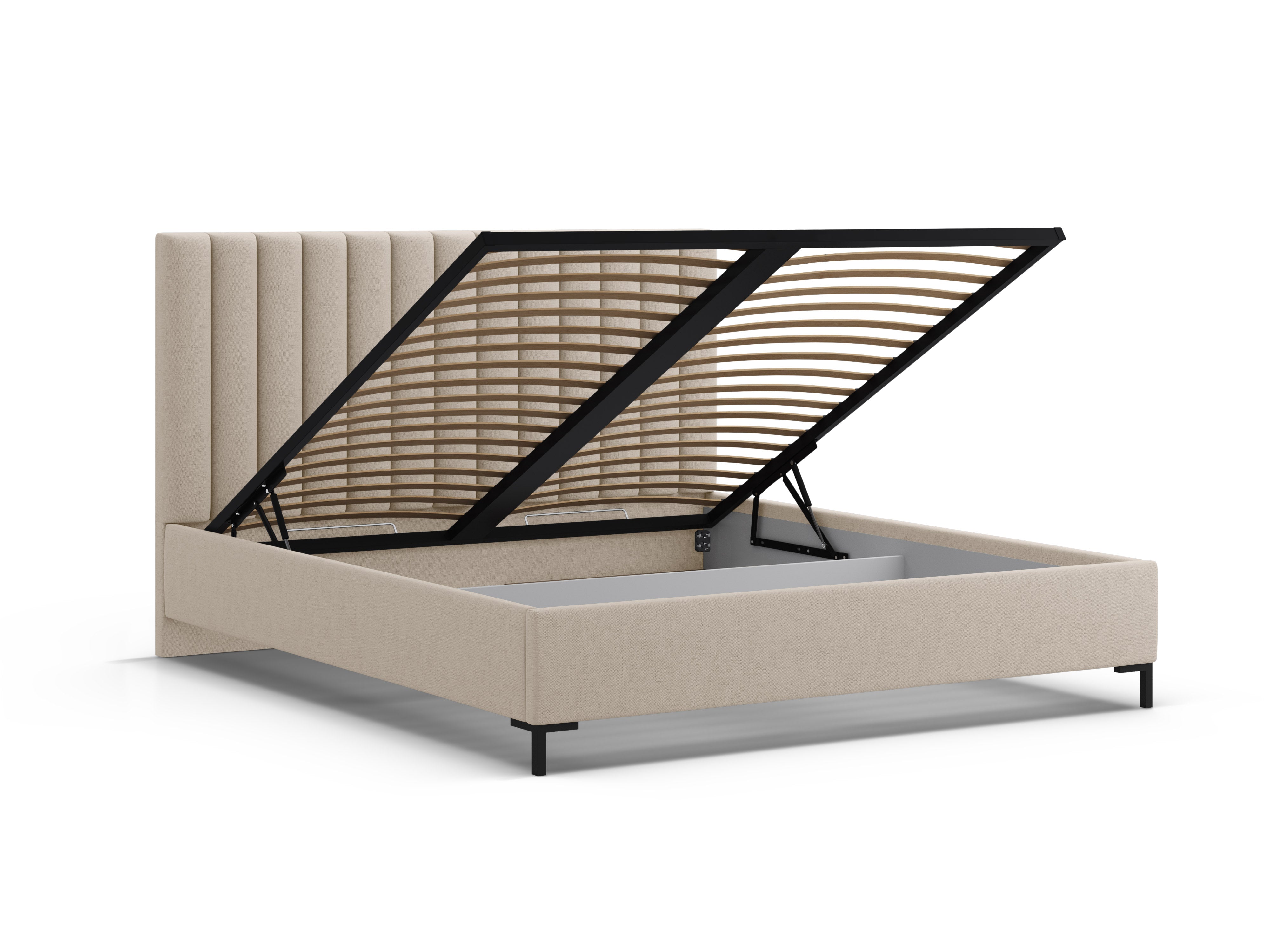 ALLISON cappuccino bed with storage for bedding