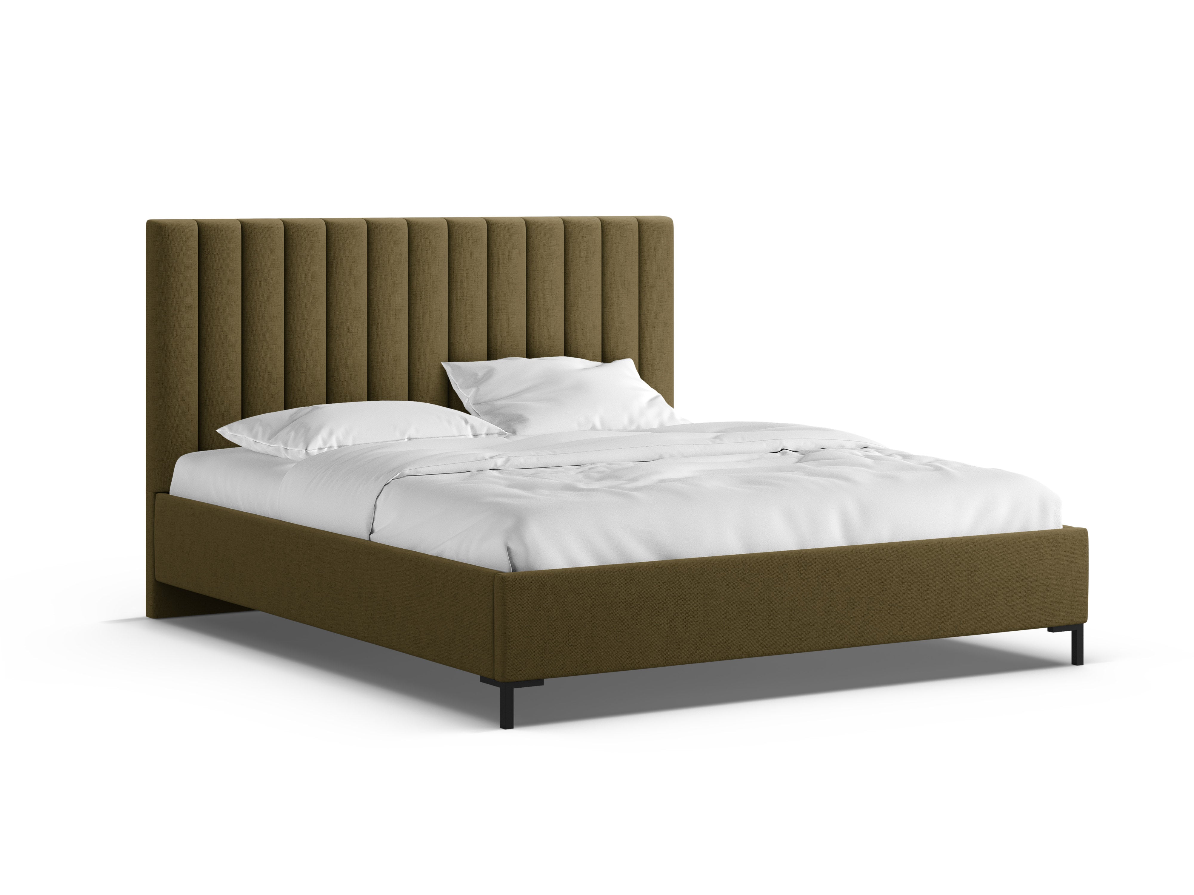 ALLISON green bed with storage for bedding