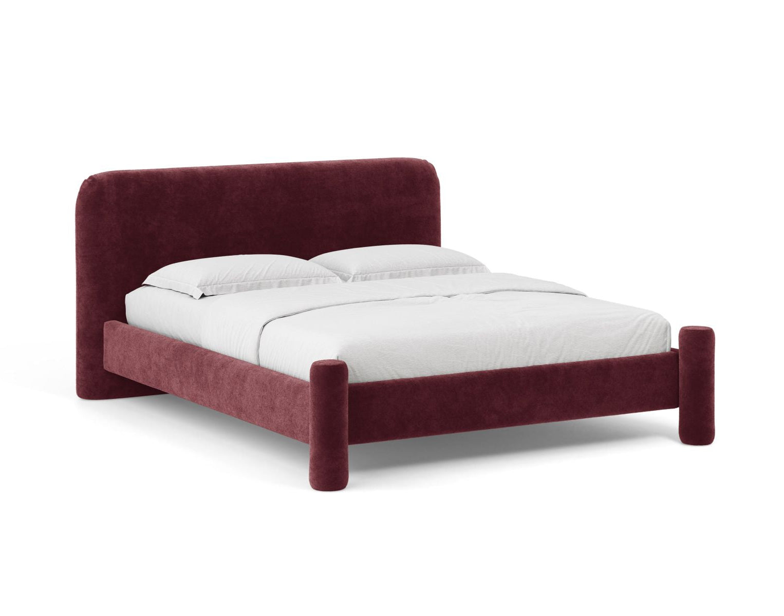 VERA bed in cherry chenille