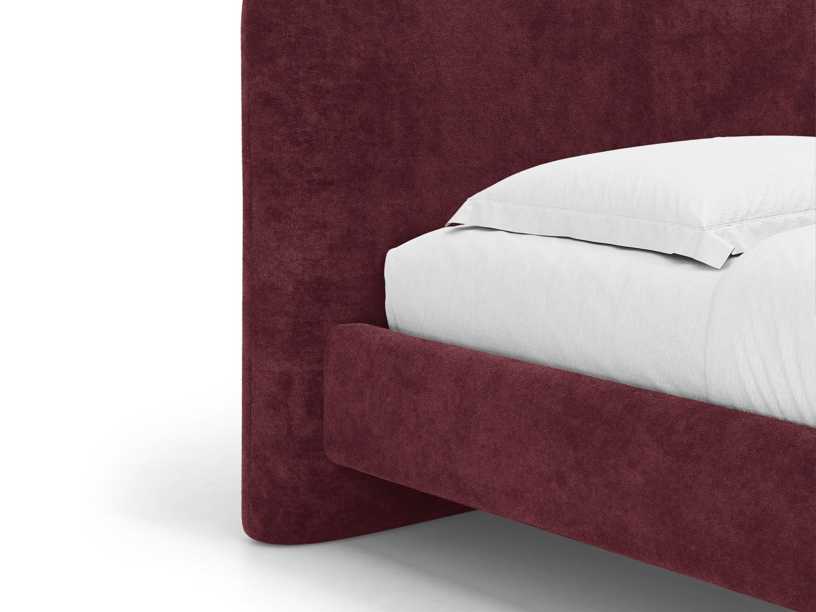 VERA bed in cherry chenille
