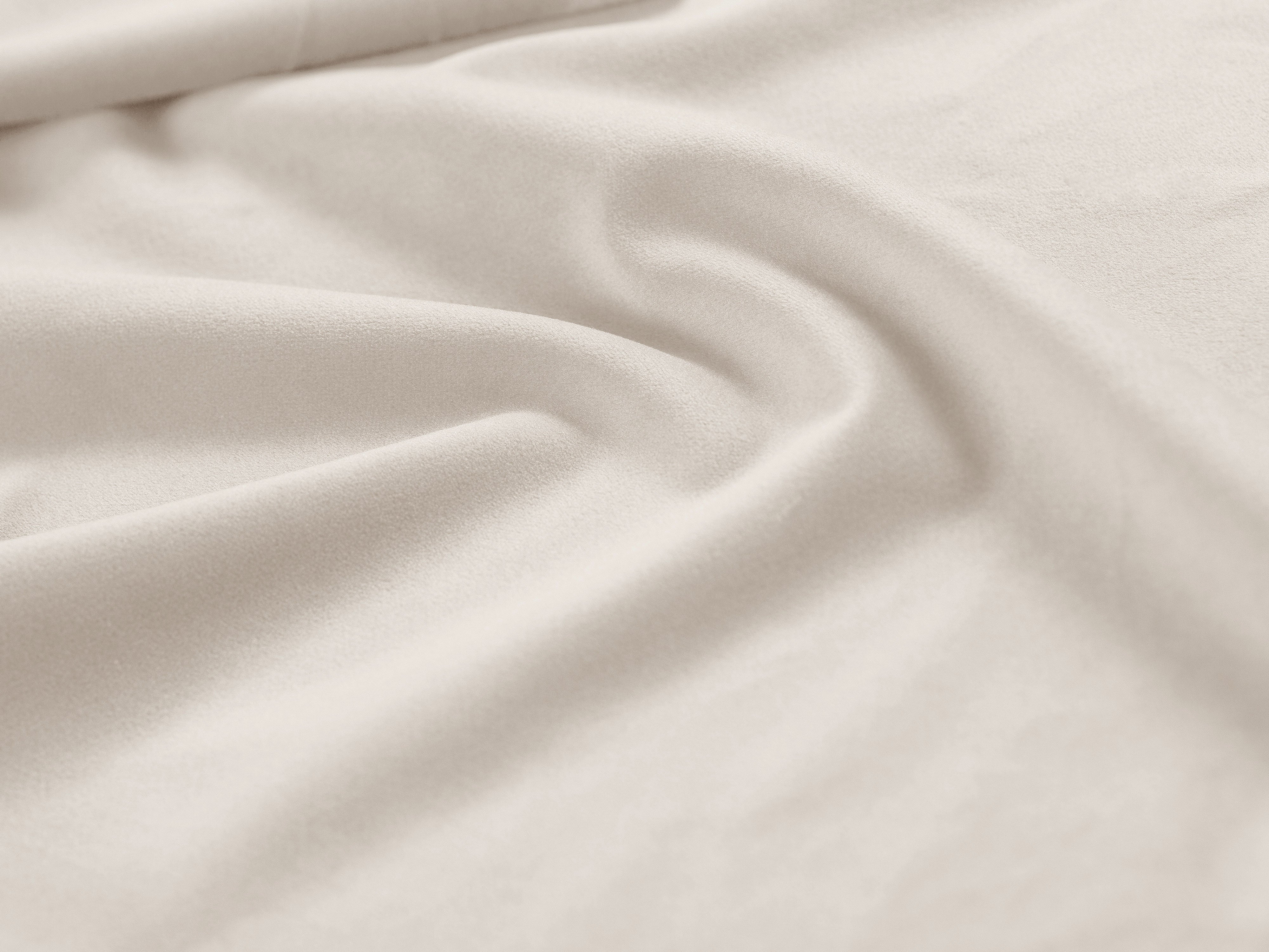 Allison light beige velvet single bed with storage for bedding