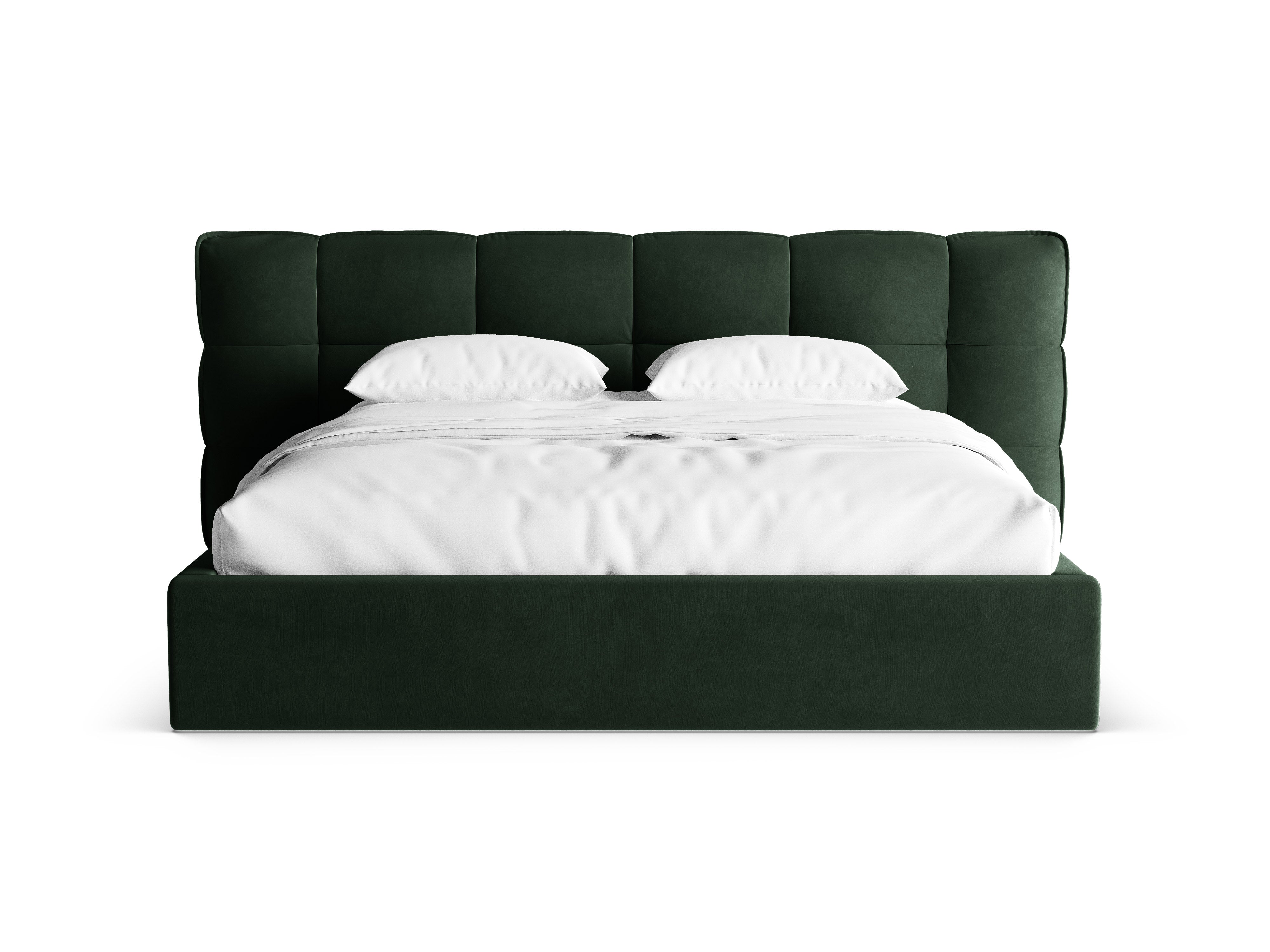 Velvet Bed with Storage ERIC in Bottle Green