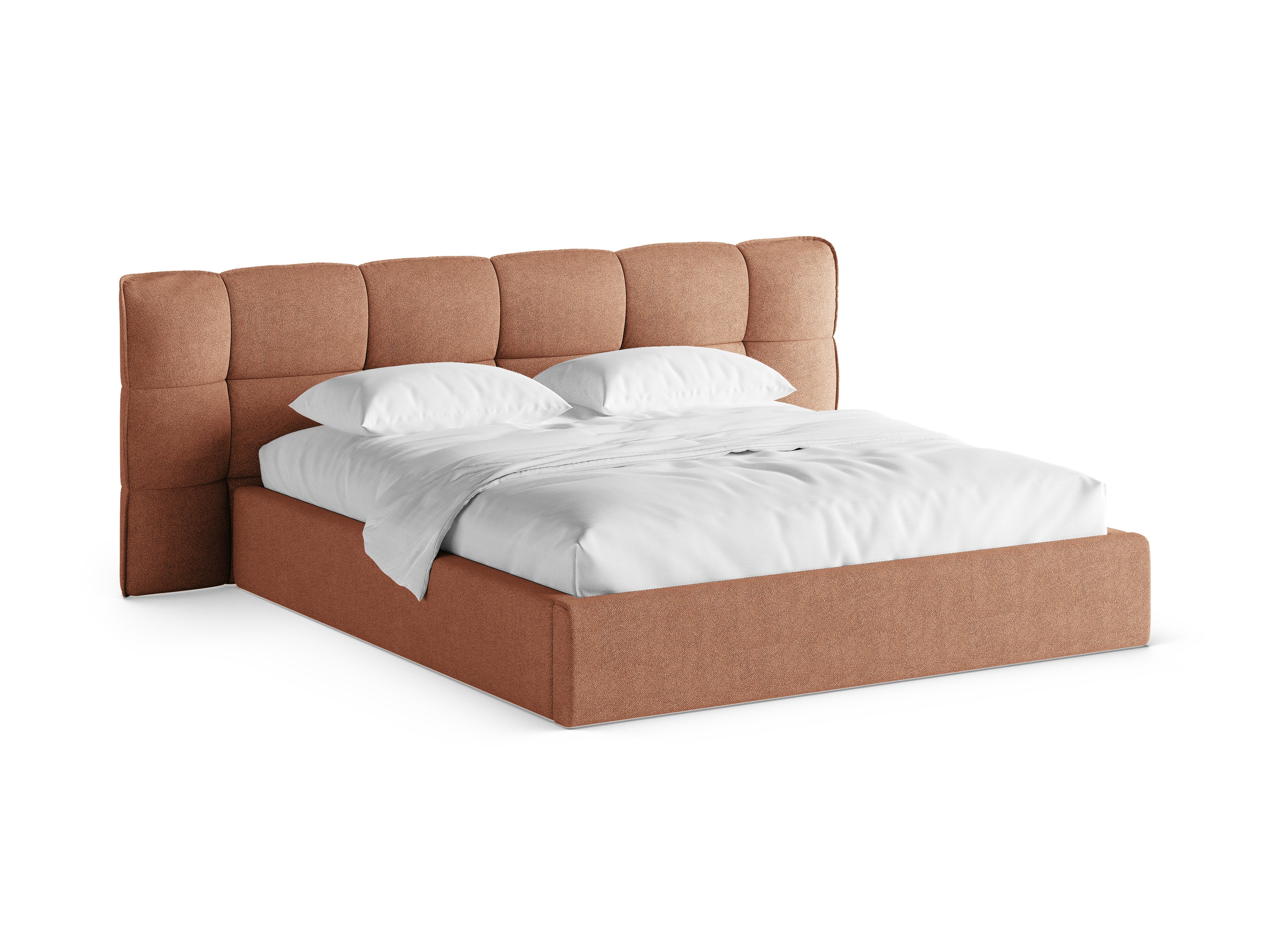 ERIC Peach Boucle Bed with Storage