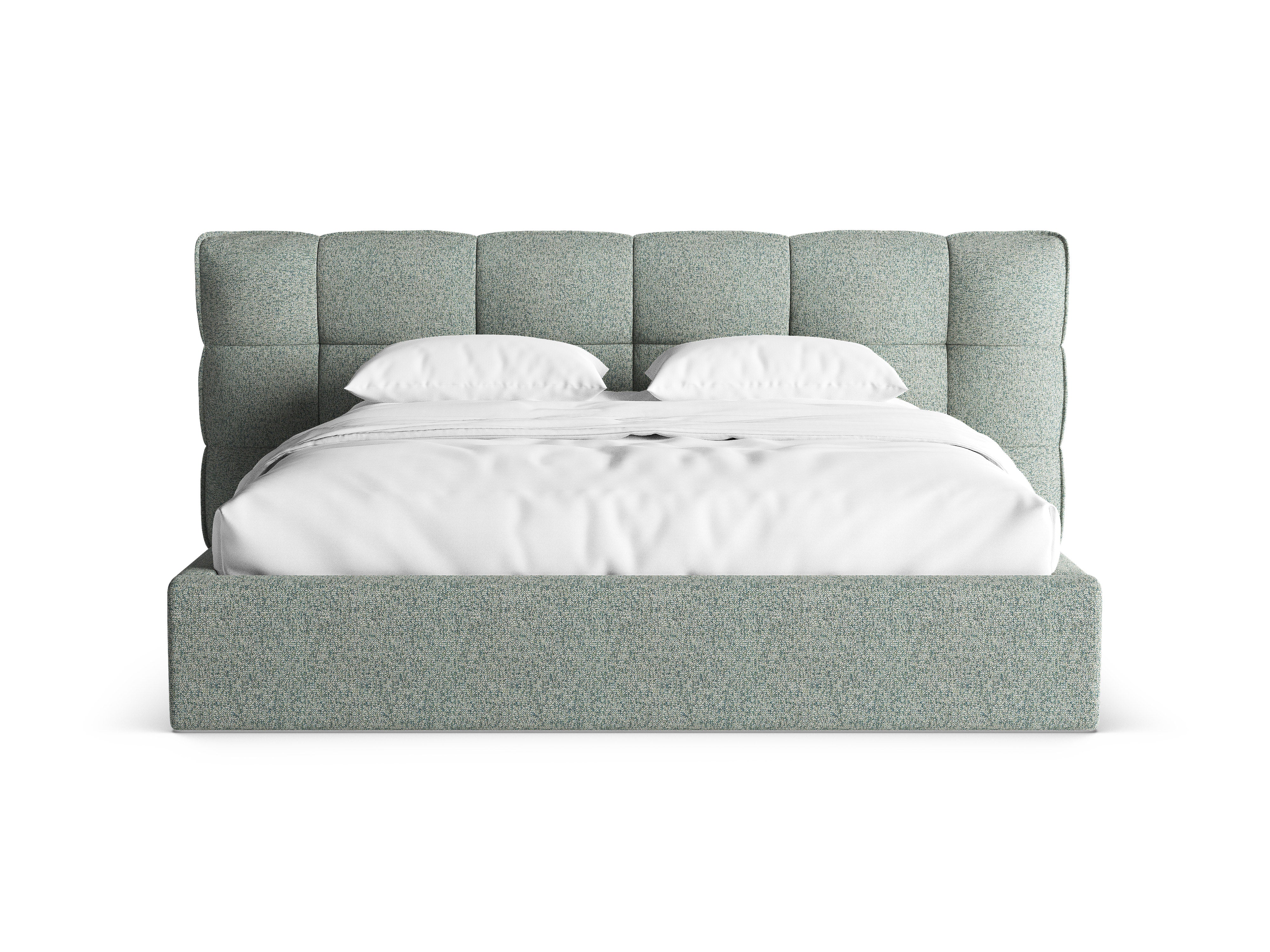 ERIC Bed with Storage in Moss Green Mélange