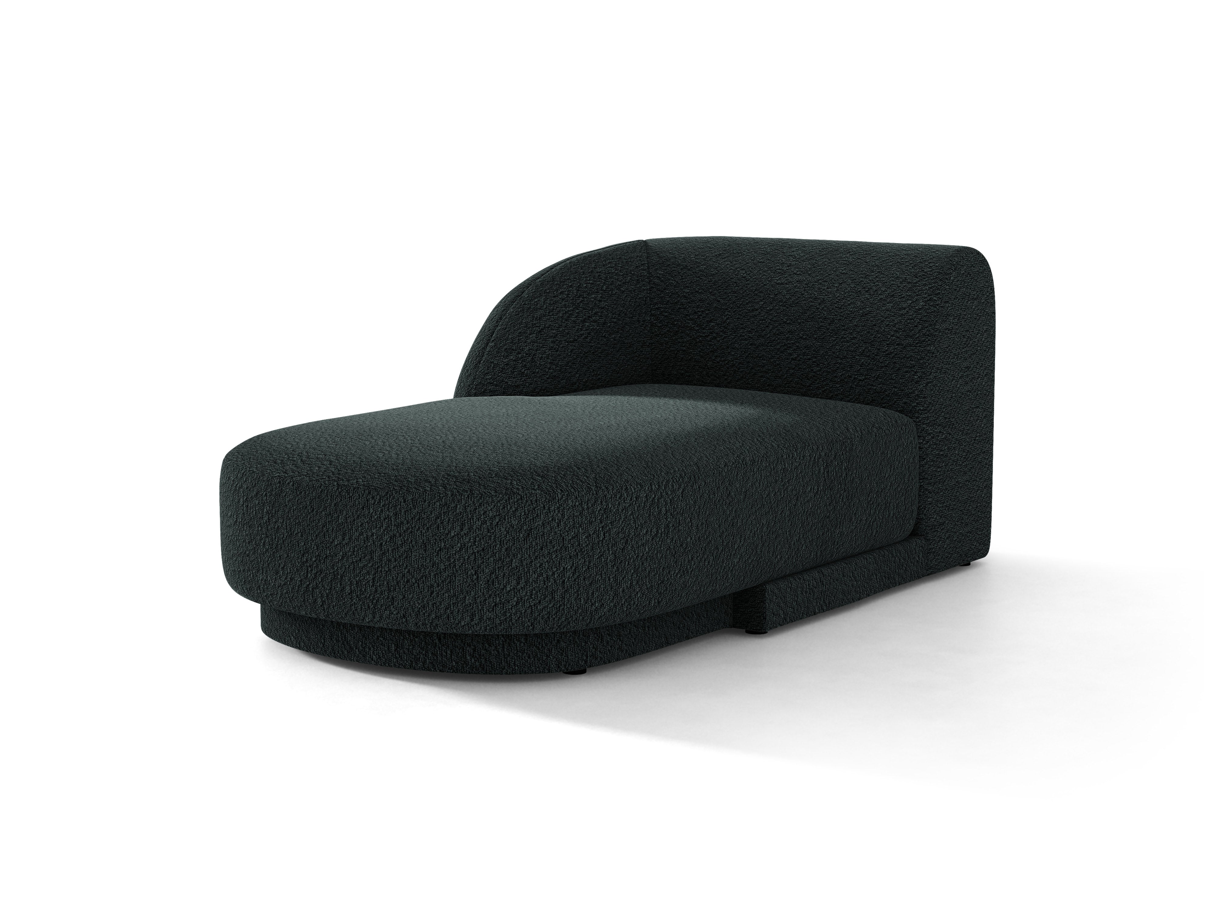 Szezlong lewostronny MILEY czarny boucle – Micadoni