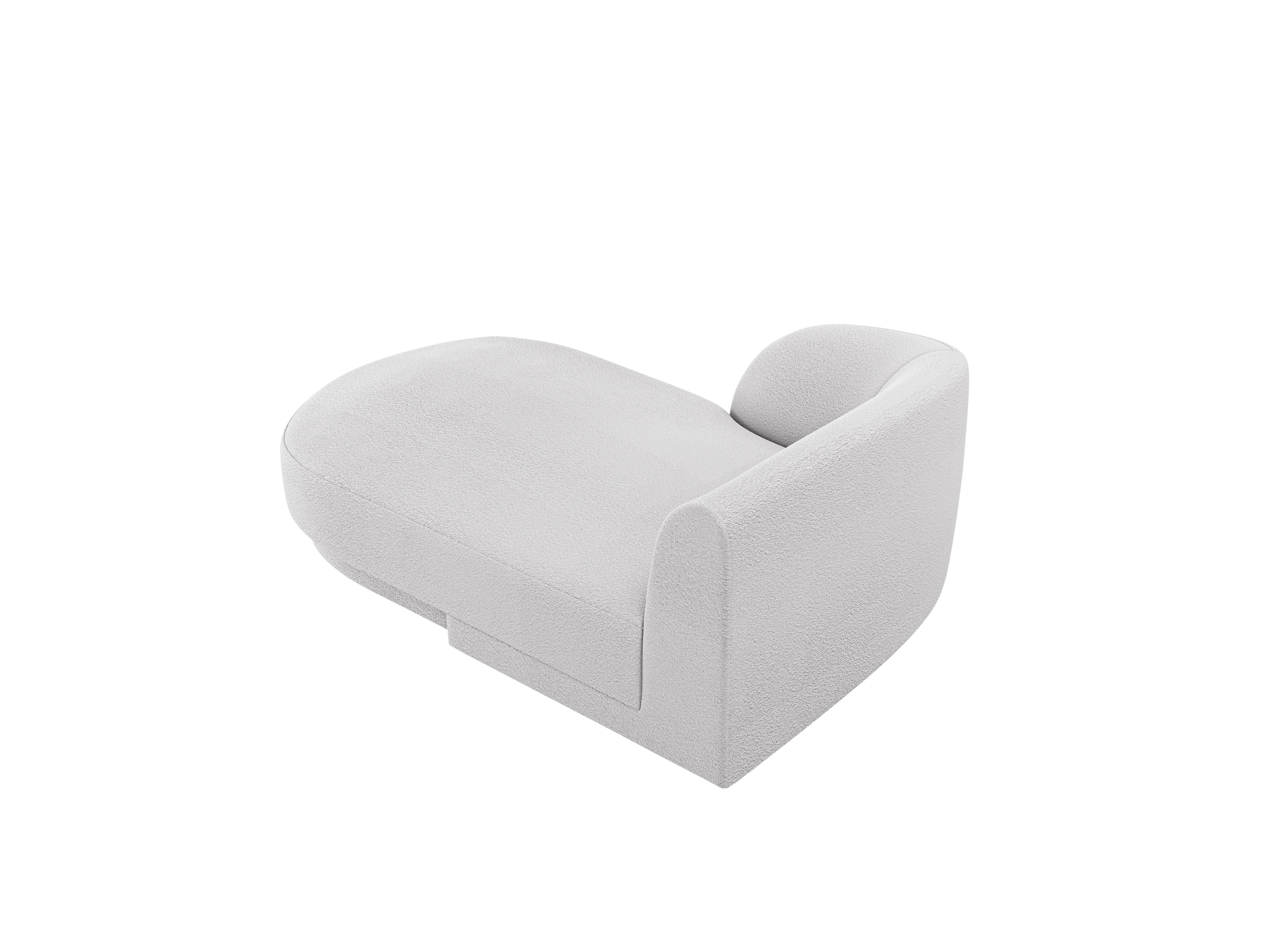 Left-facing chaise longue MILEY light gray boucle