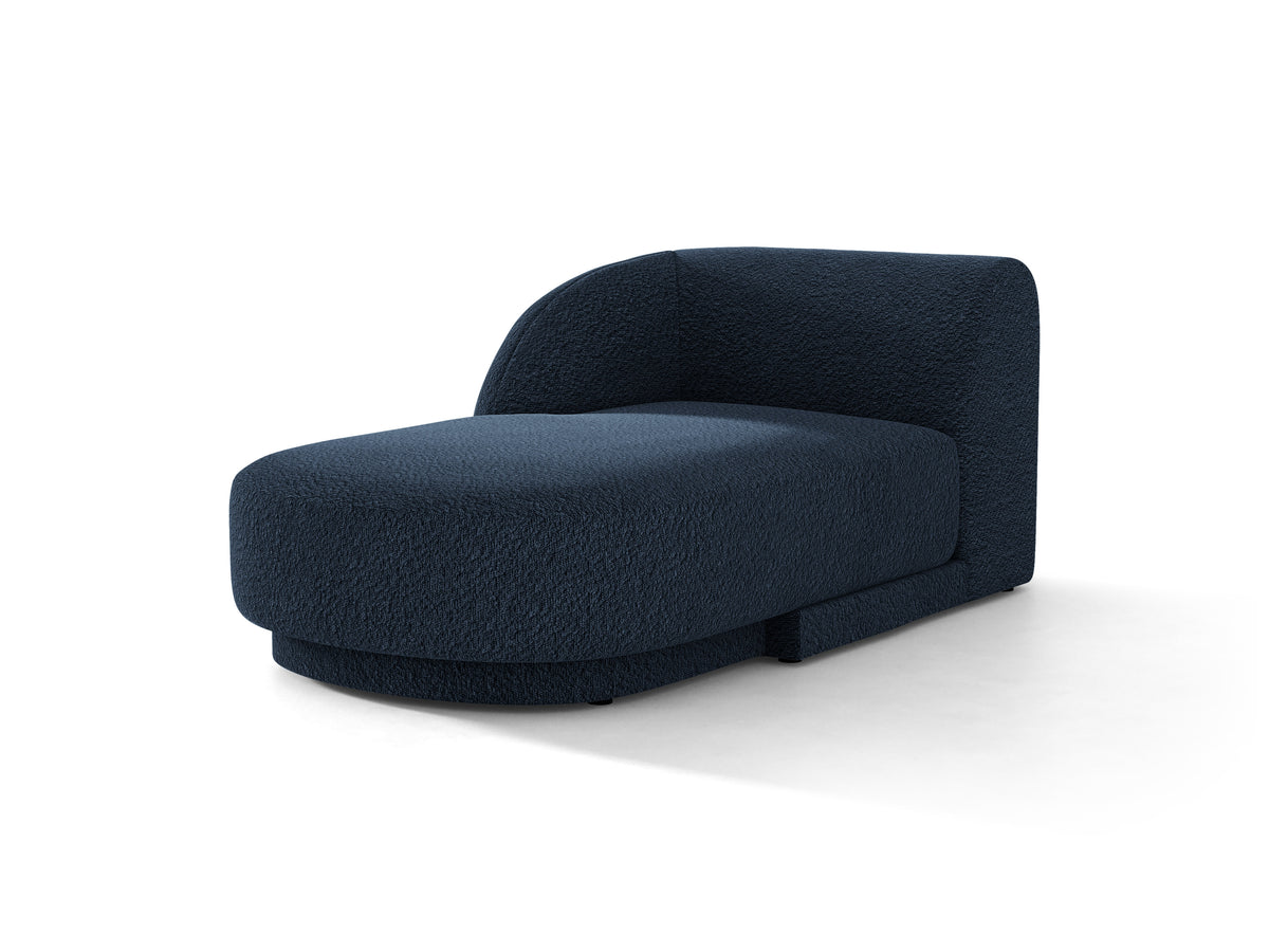 Szezlong lewostronny MILEY ciemnoniebieski boucle – Micadoni