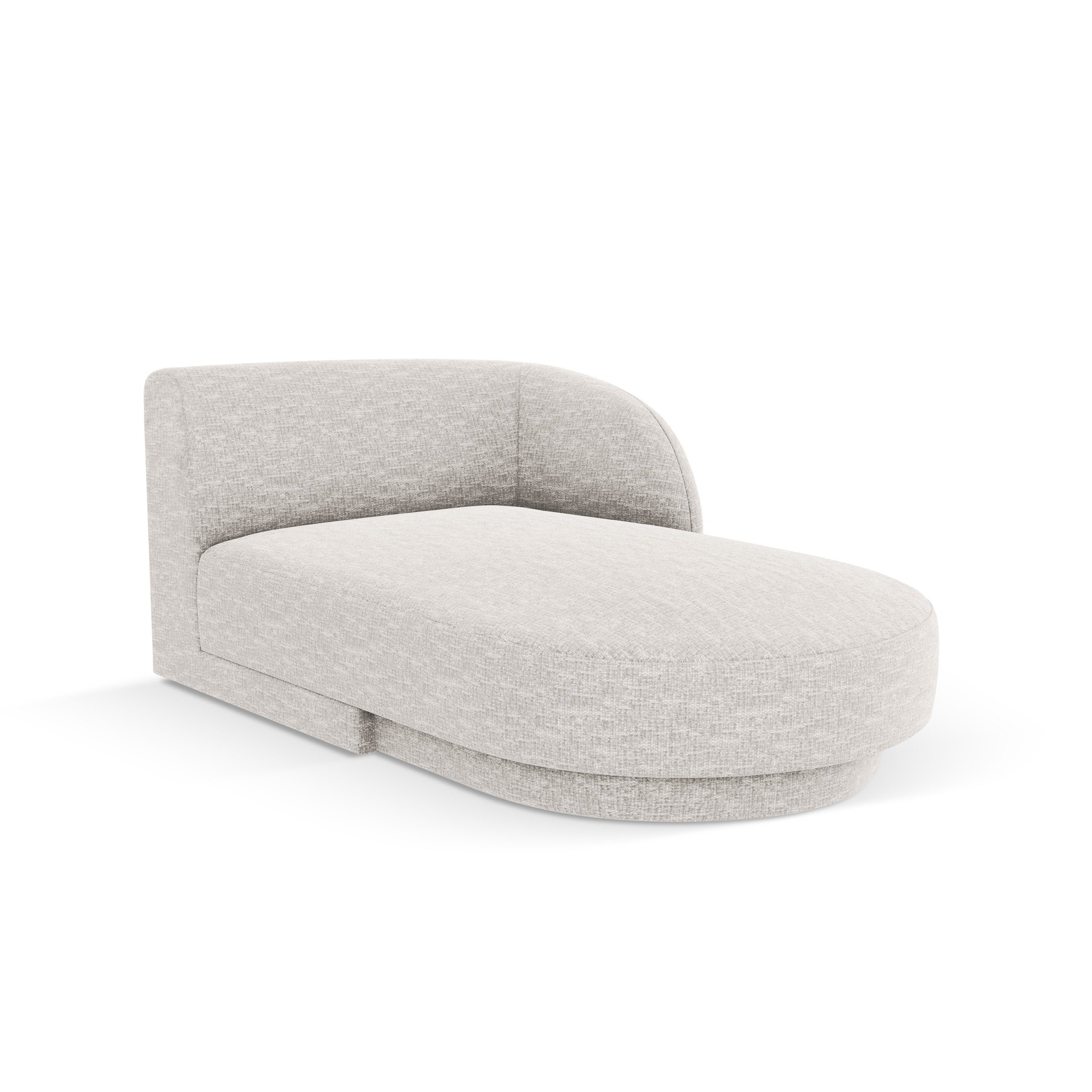 Rechtsseitiger Sessel MILEY graues Chenille