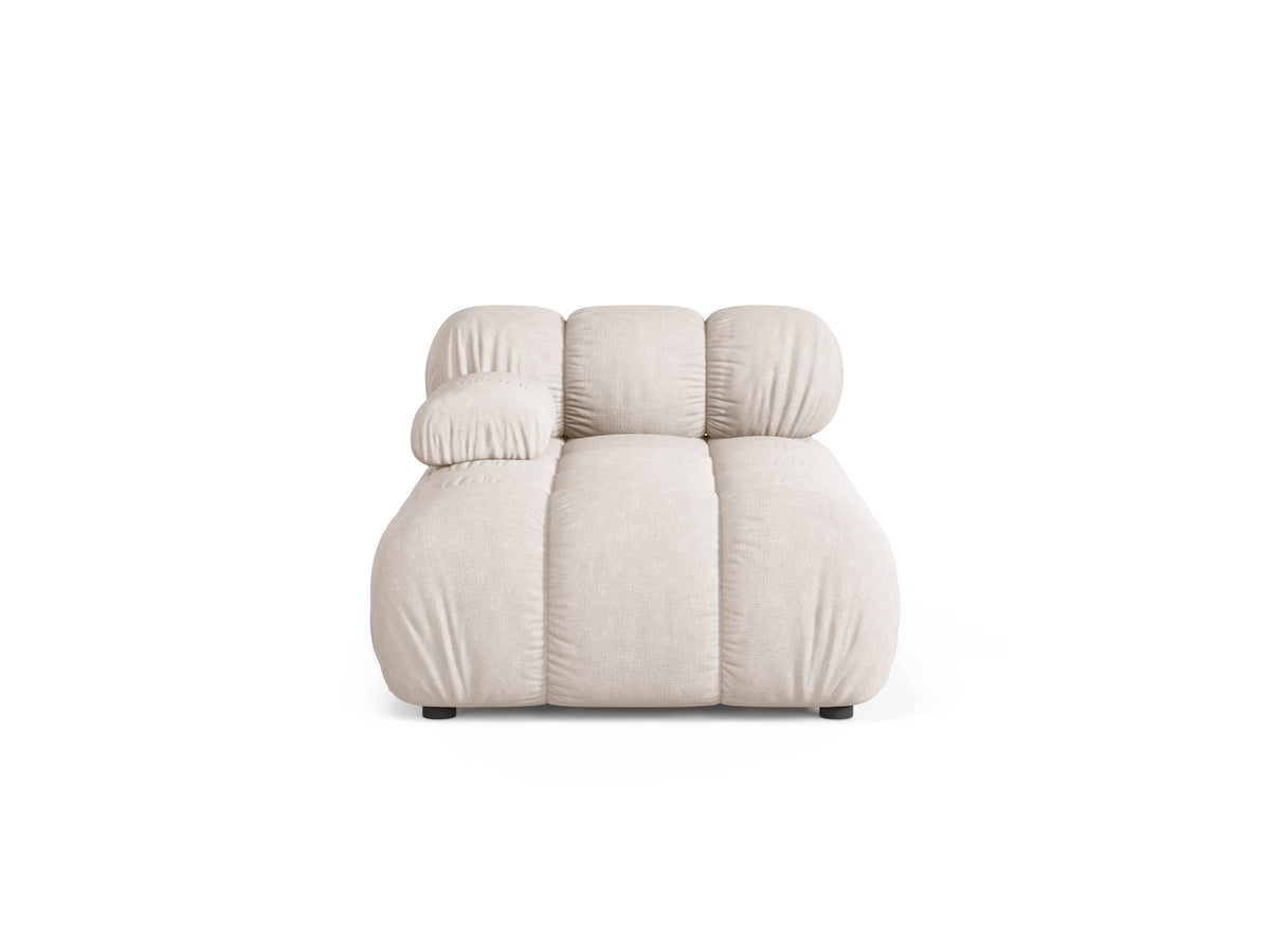 Left-facing BELLIS chaise longue in beige