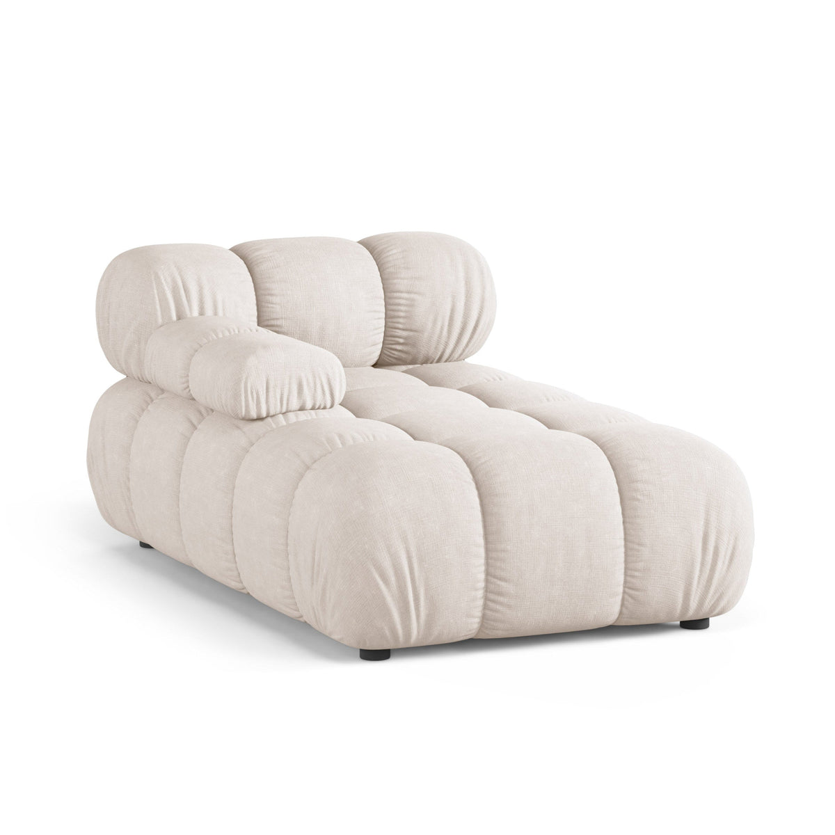 Left-facing BELLIS chaise longue in beige