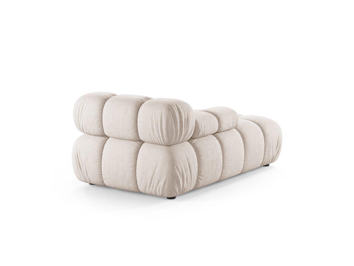 Left-facing BELLIS chaise longue in beige