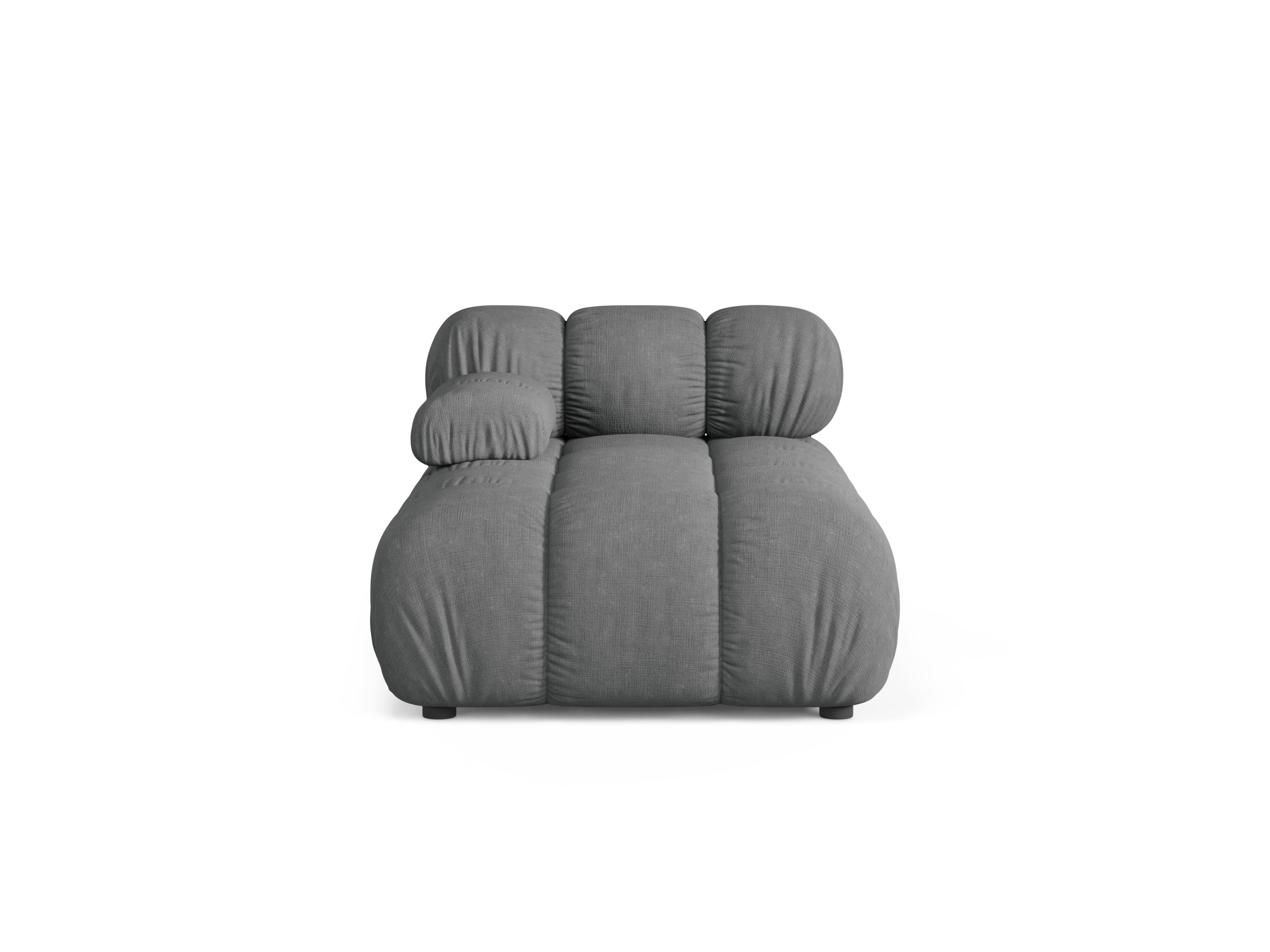 Left-facing BELLIS chaise lounge in gray