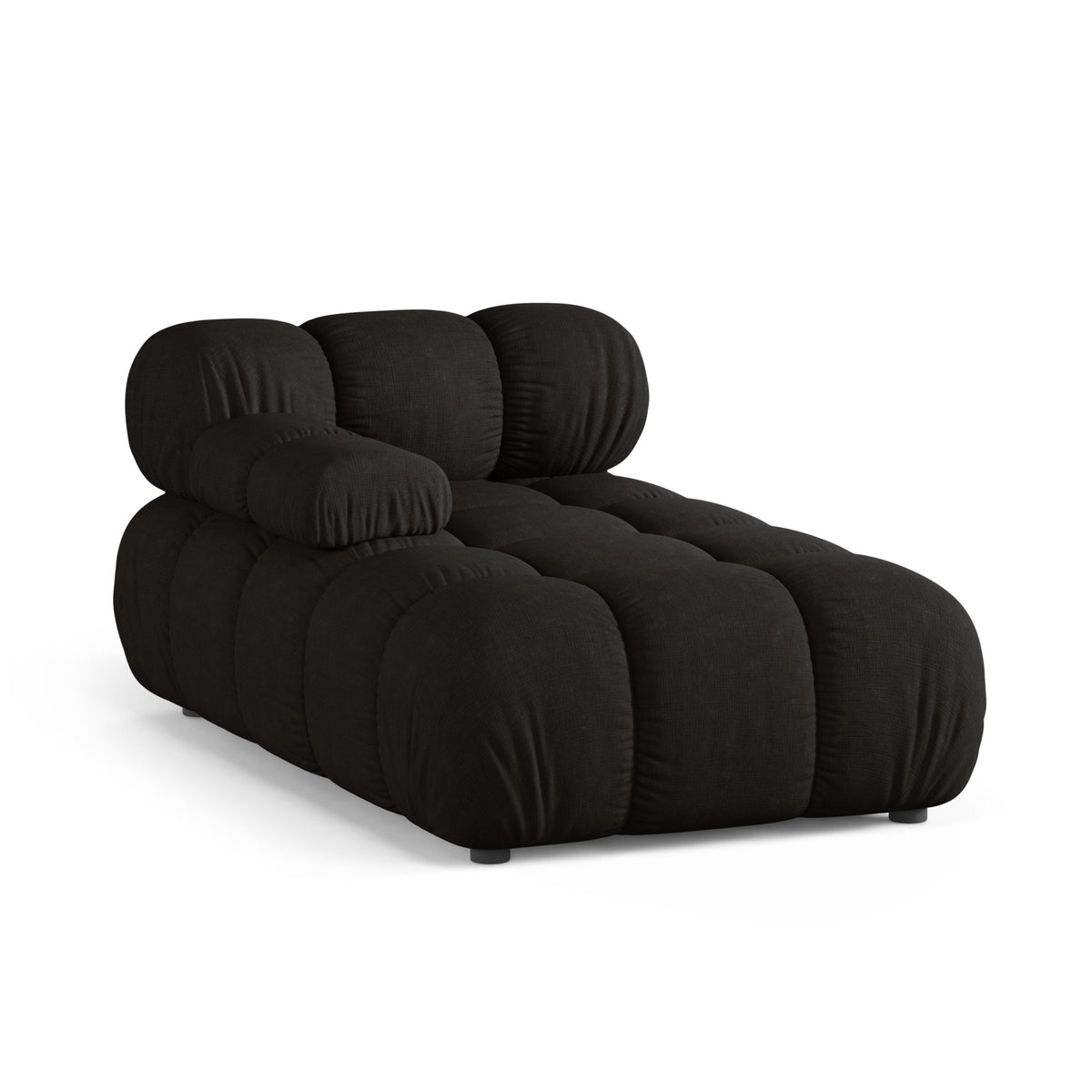 Left-facing BELLIS chaise lounge in black