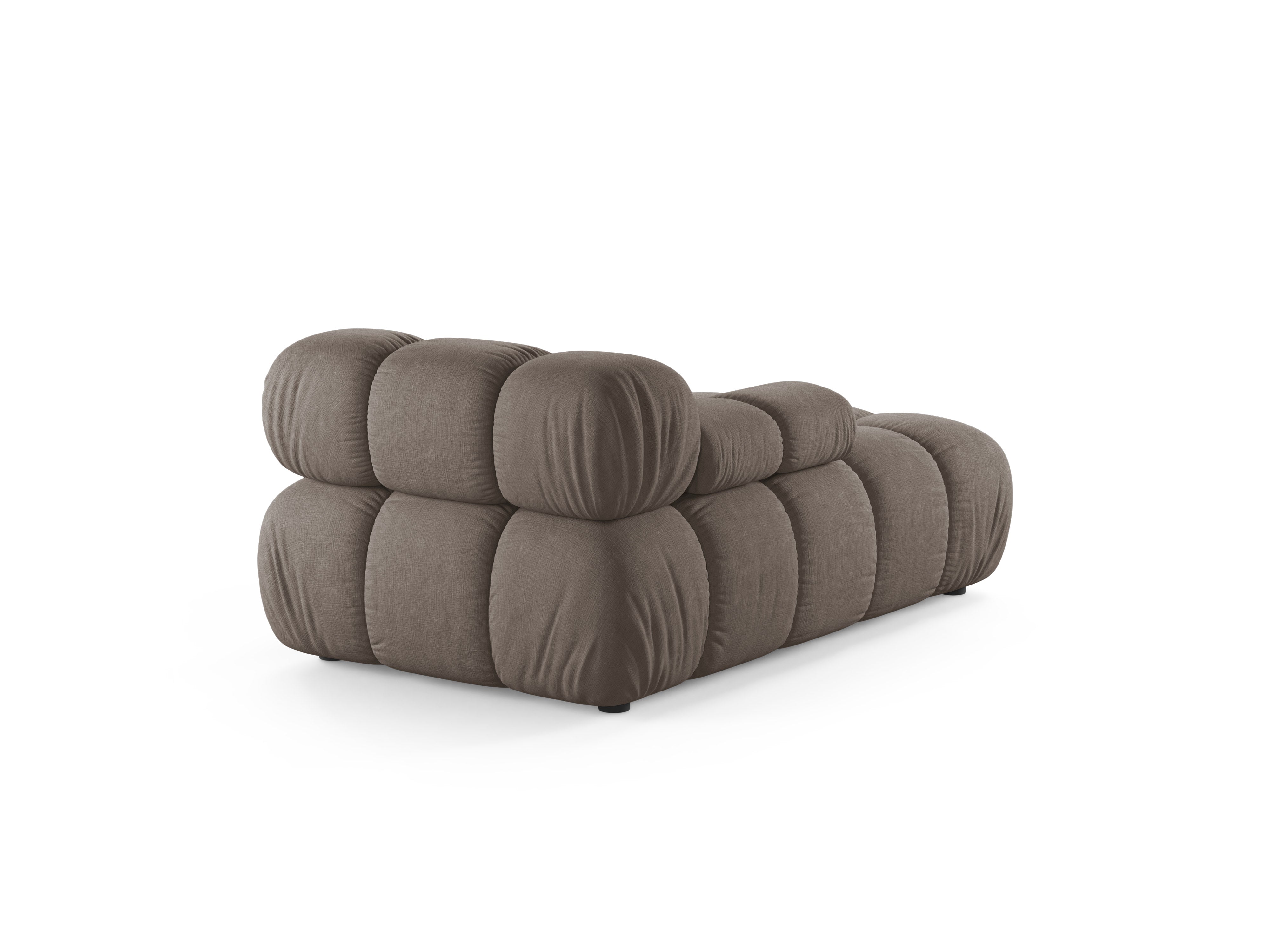 Left-facing BELLIS chaise longue in dark cappuccino