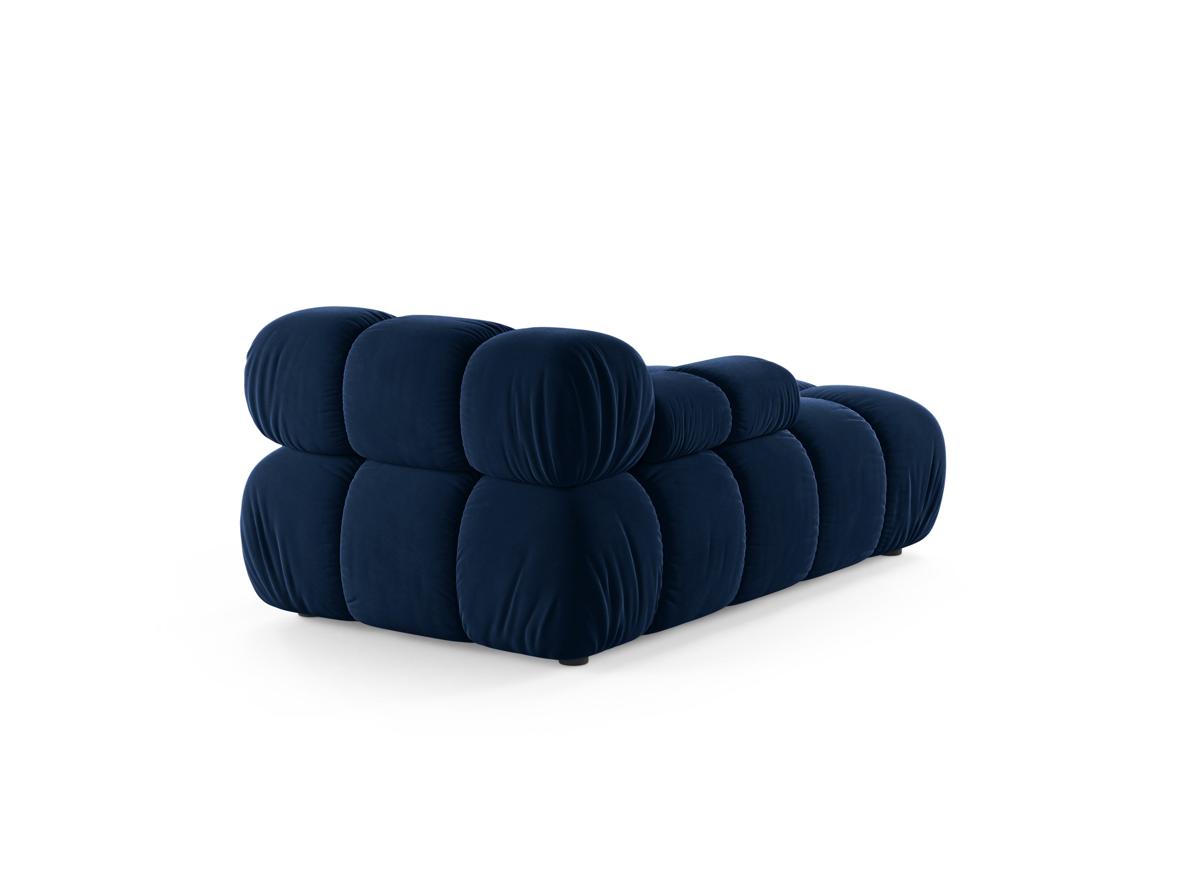 Left-facing velvet chaise longue BELLIS in royal blue