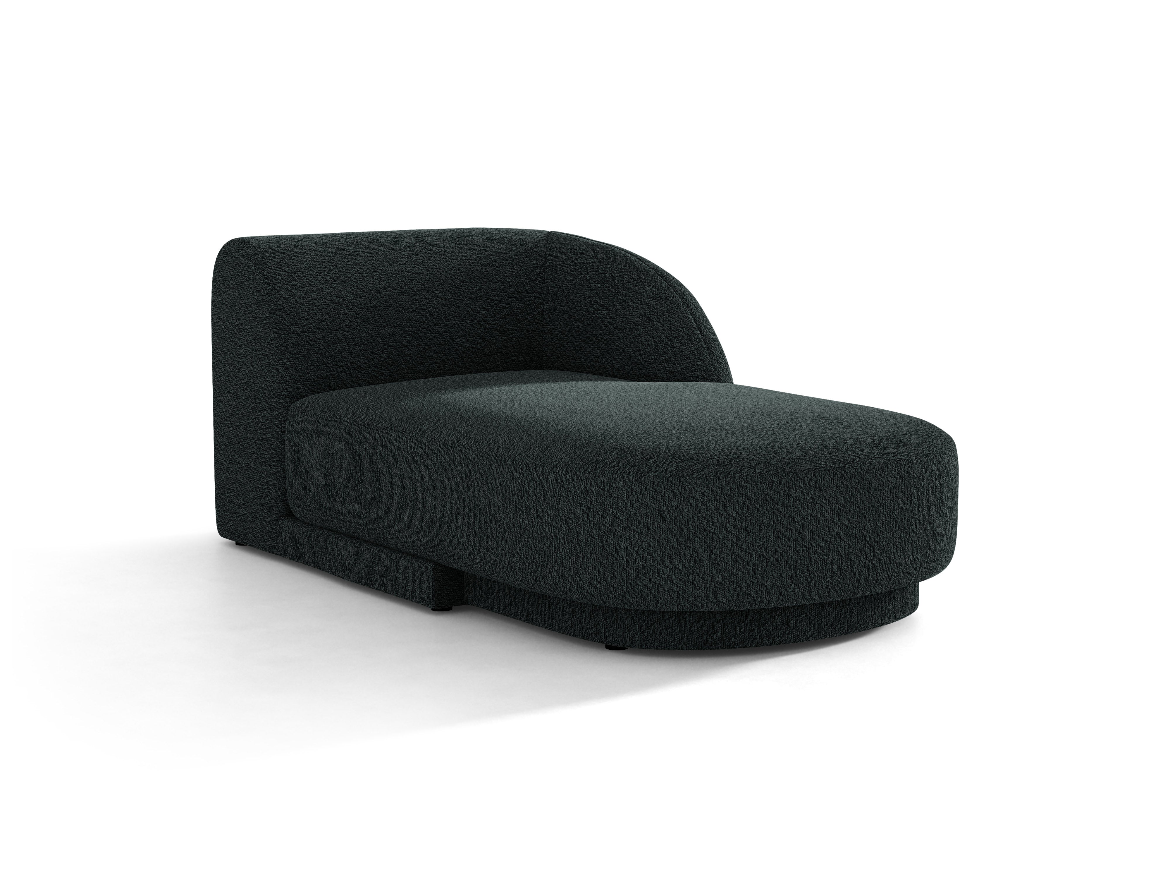 Szezlong prawostronny MILEY czarny boucle – Micadoni