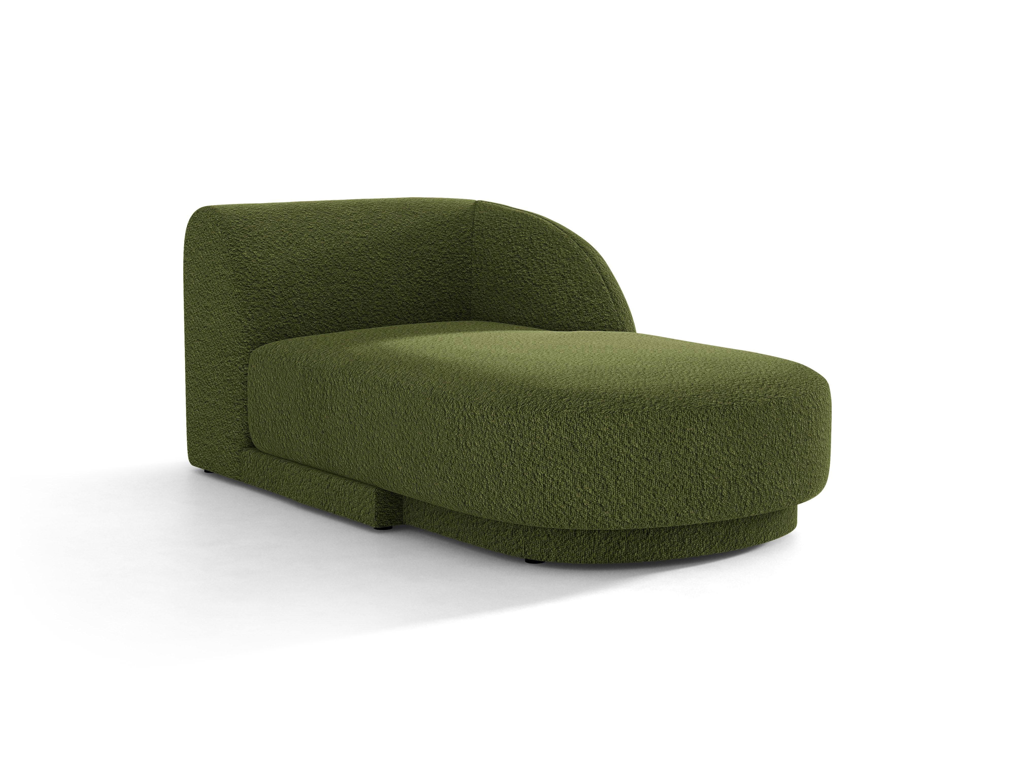 Szezlong prawostronny MILEY zielony boucle – Micadoni