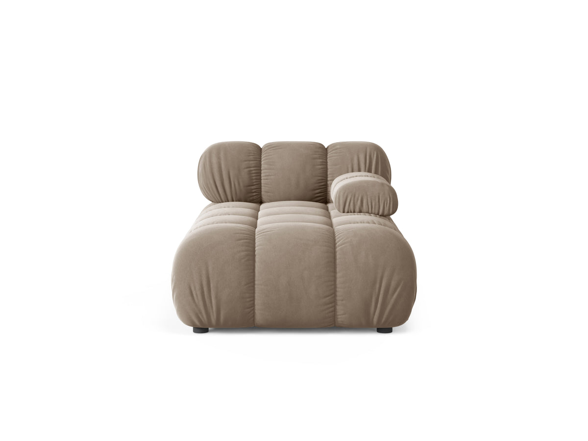 Right-facing velvet chaise longue BELLIS cappuccino