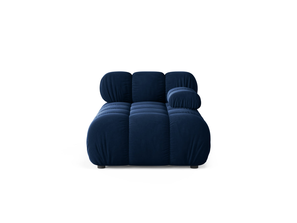 Right-facing velvet chaise longue BELLIS royal blue