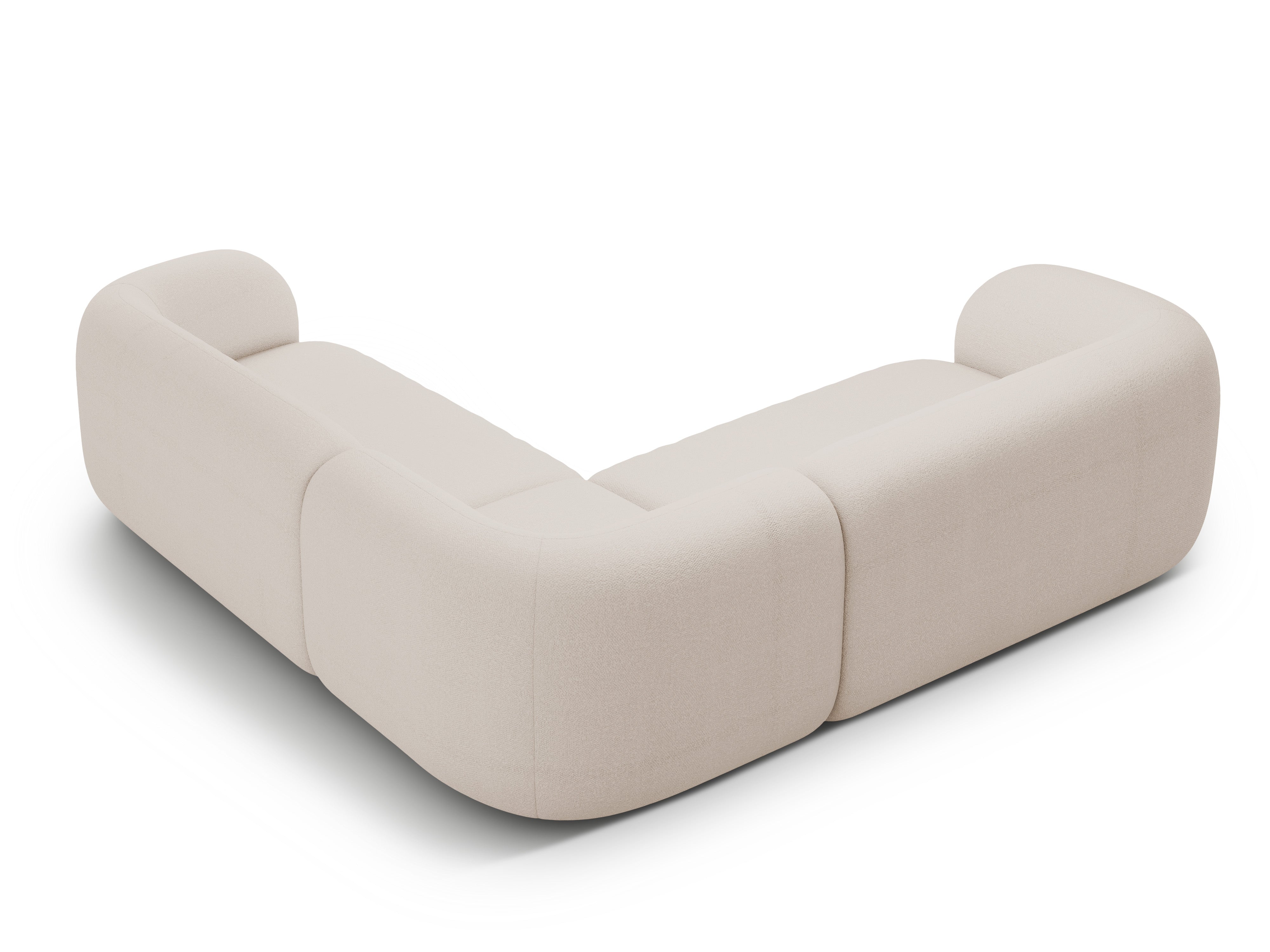 Symmetrical Corner Sofa KATE Beige Boucle