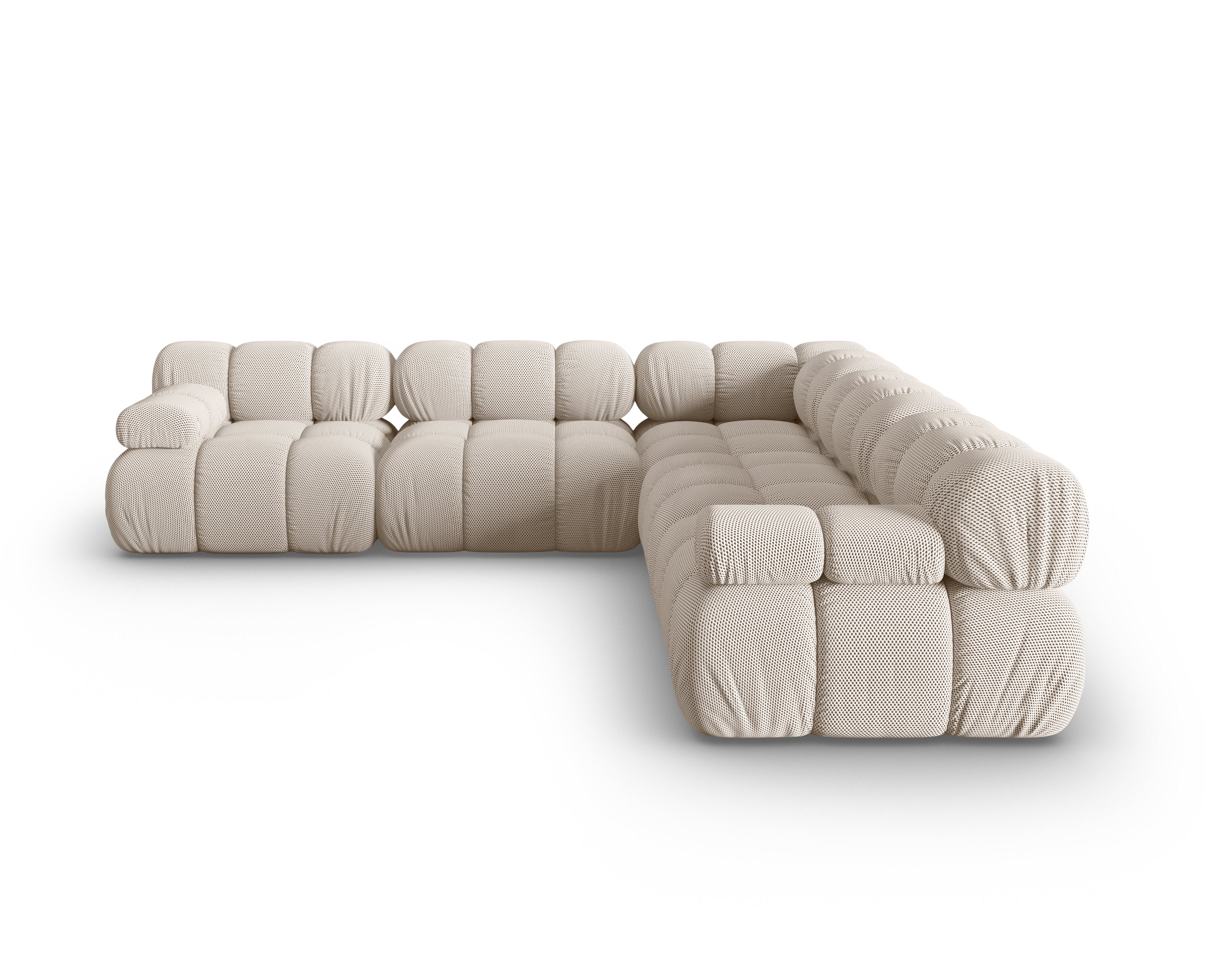 Symmetrical Corner Sofa BELLIS in Beige 3D Fabric