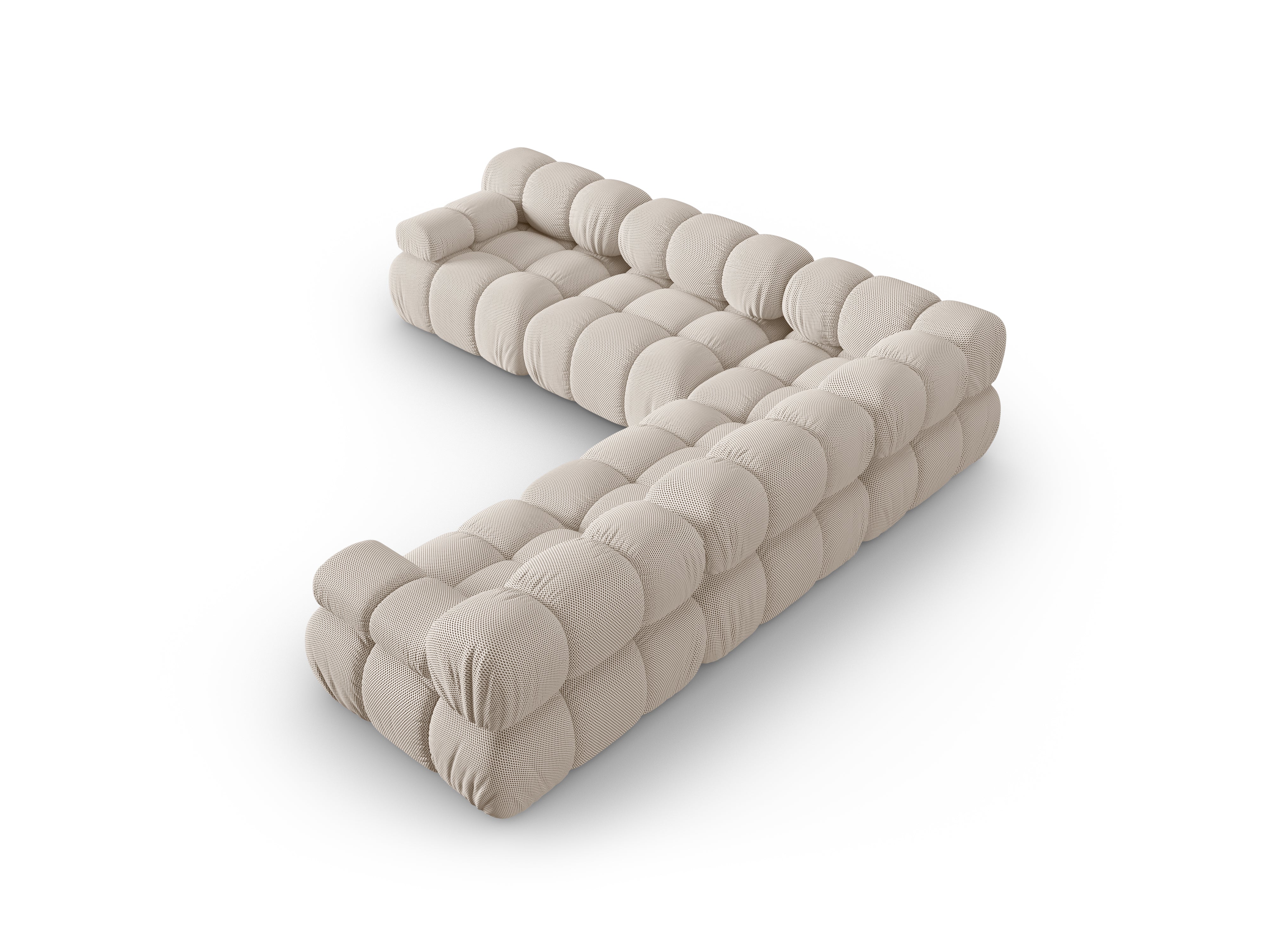 Symmetrical Corner Sofa BELLIS in Beige 3D Fabric