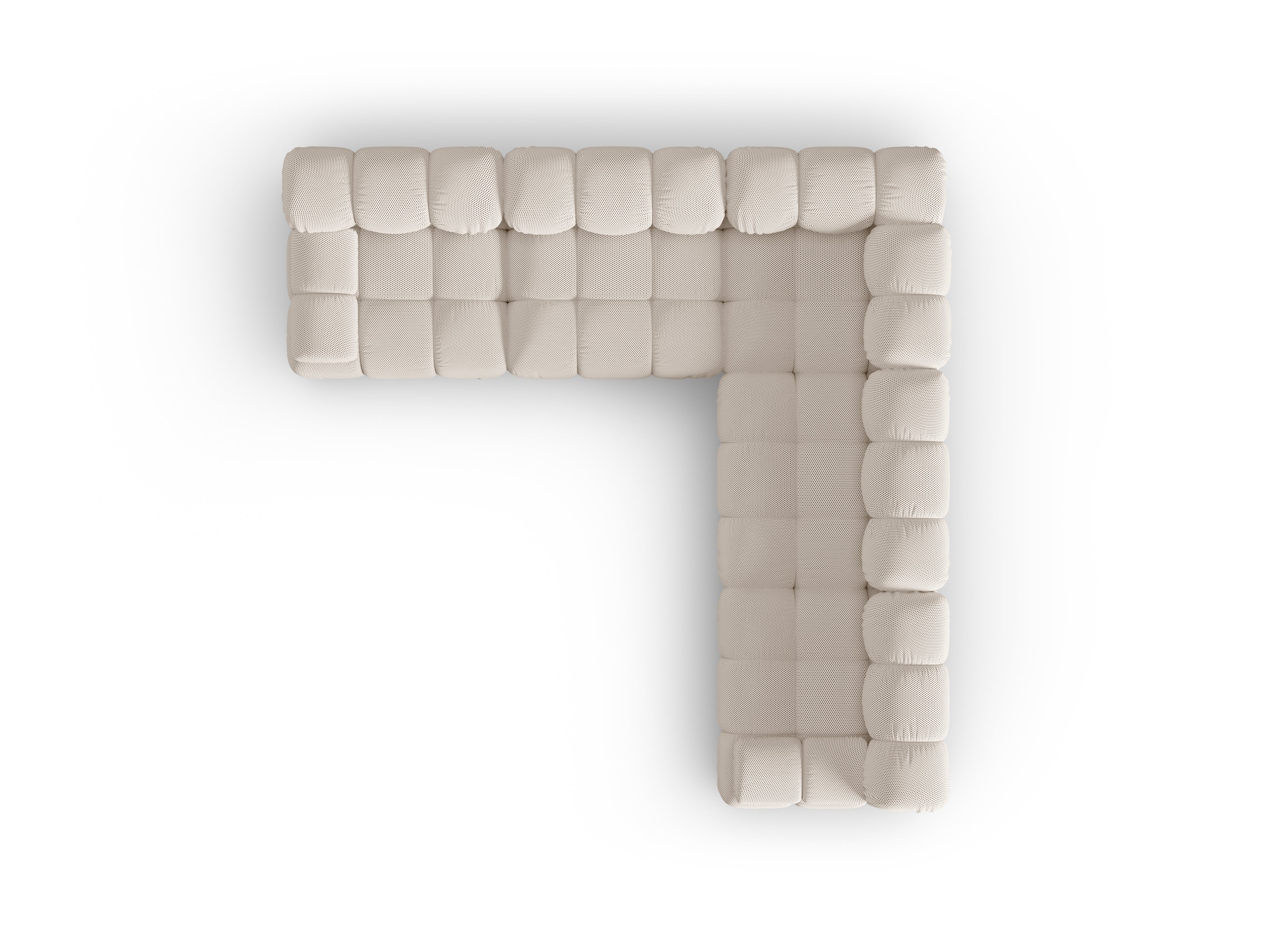 Symmetrical Corner Sofa BELLIS in Beige 3D Fabric