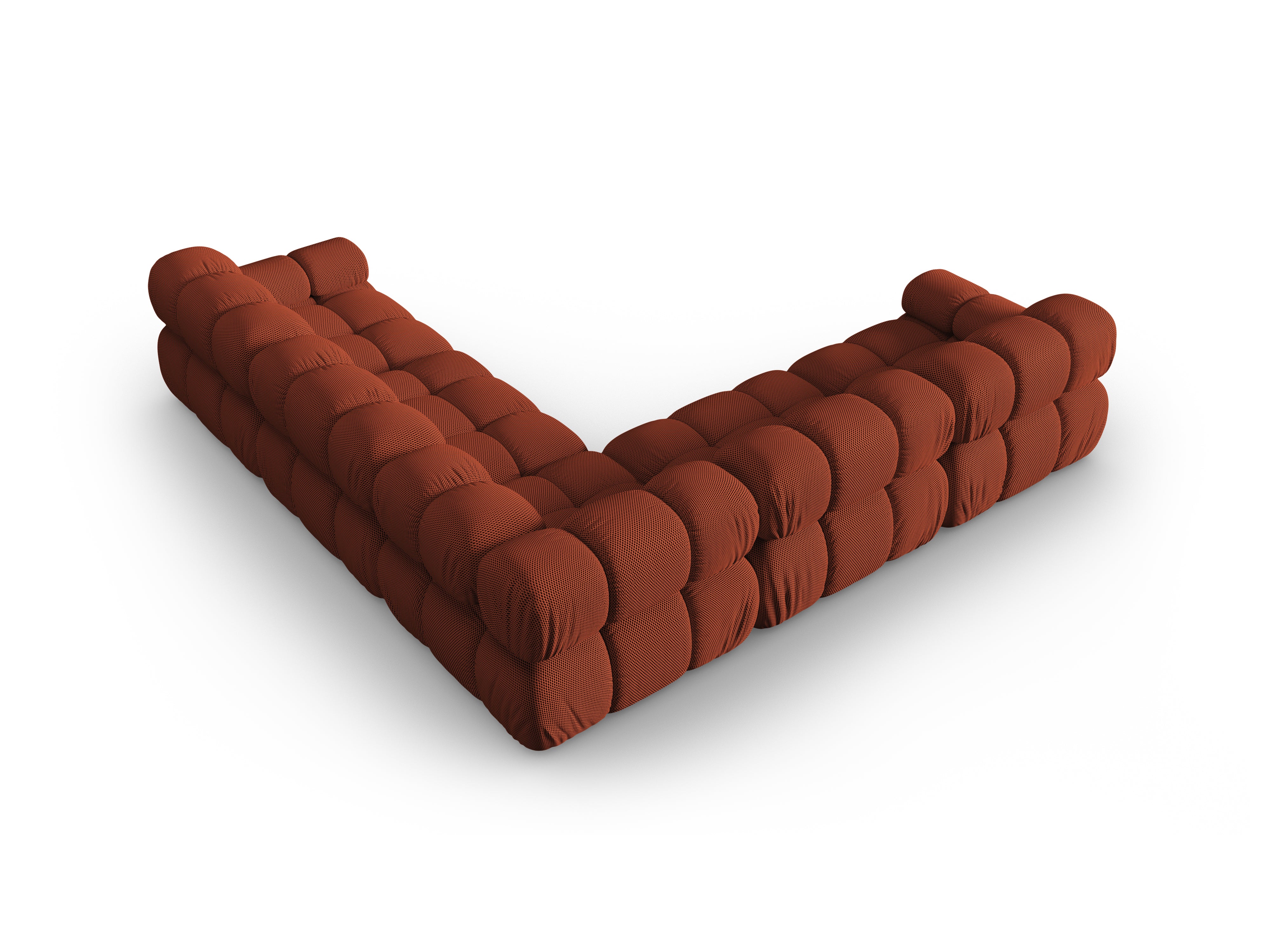 Symmetrical Corner Sofa BELLIS in Brick 3D Fabric