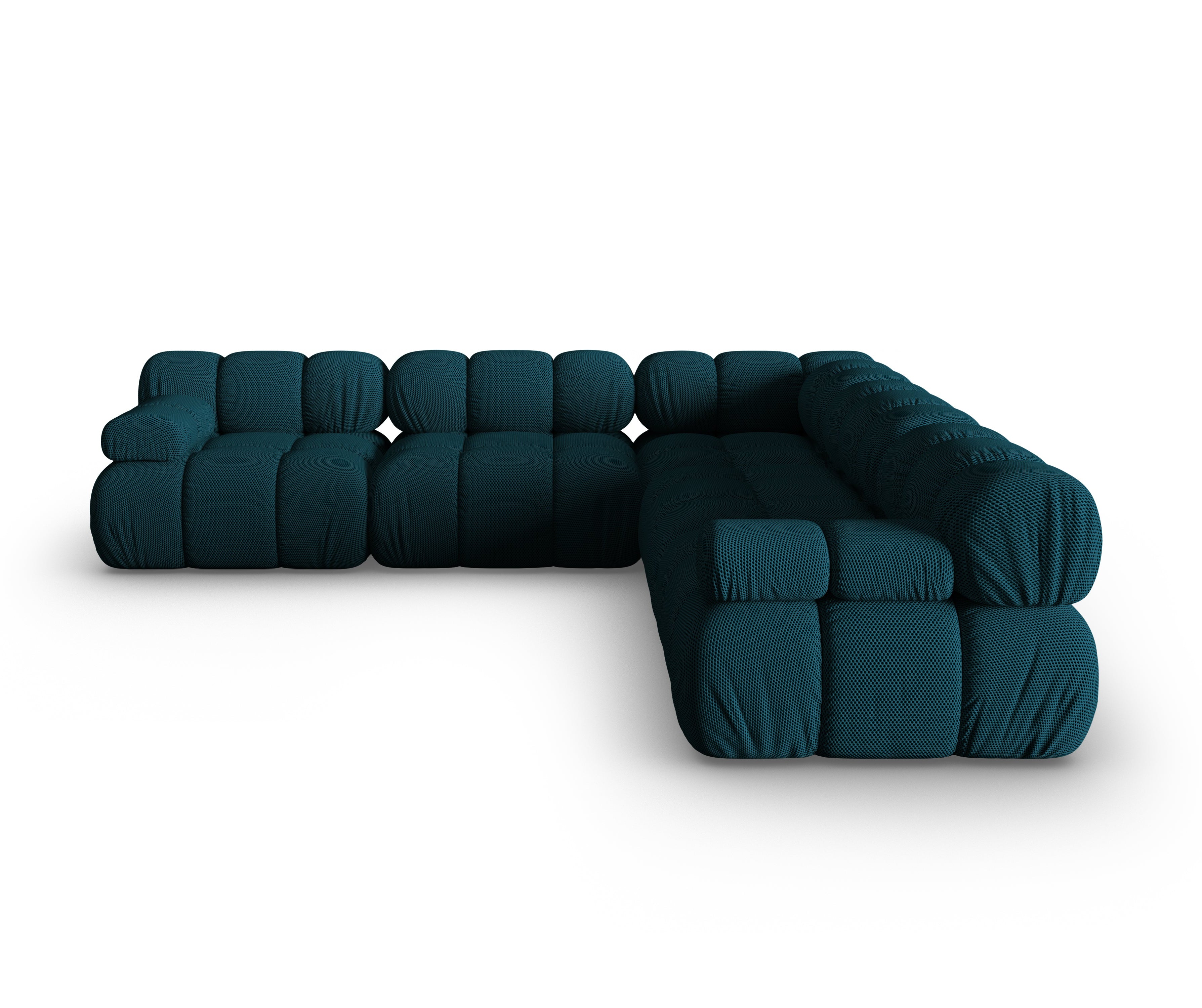 Symmetrical Corner Sofa BELLIS in Sea Green 3D Fabric