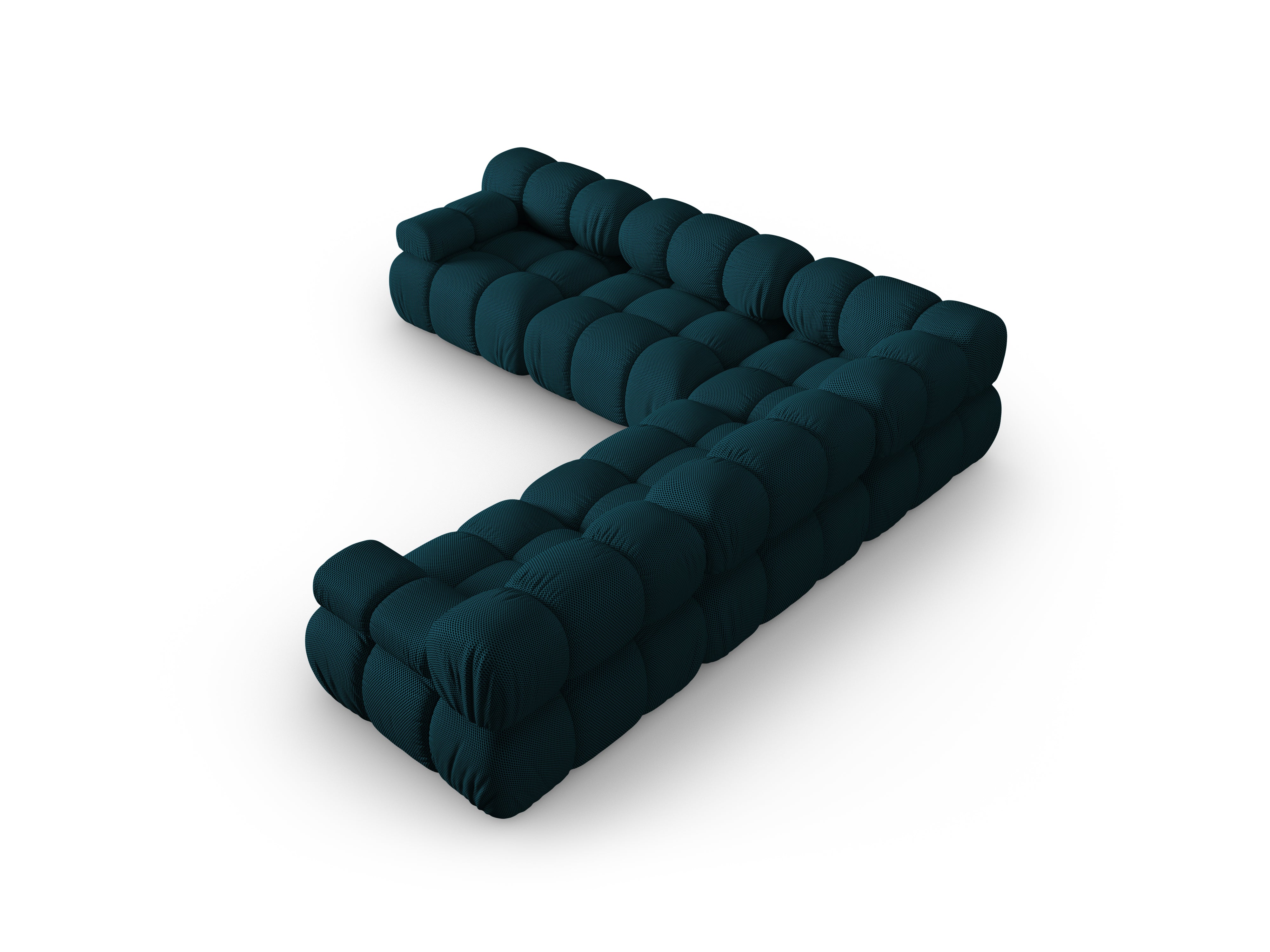 Symmetrical Corner Sofa BELLIS in Sea Green 3D Fabric