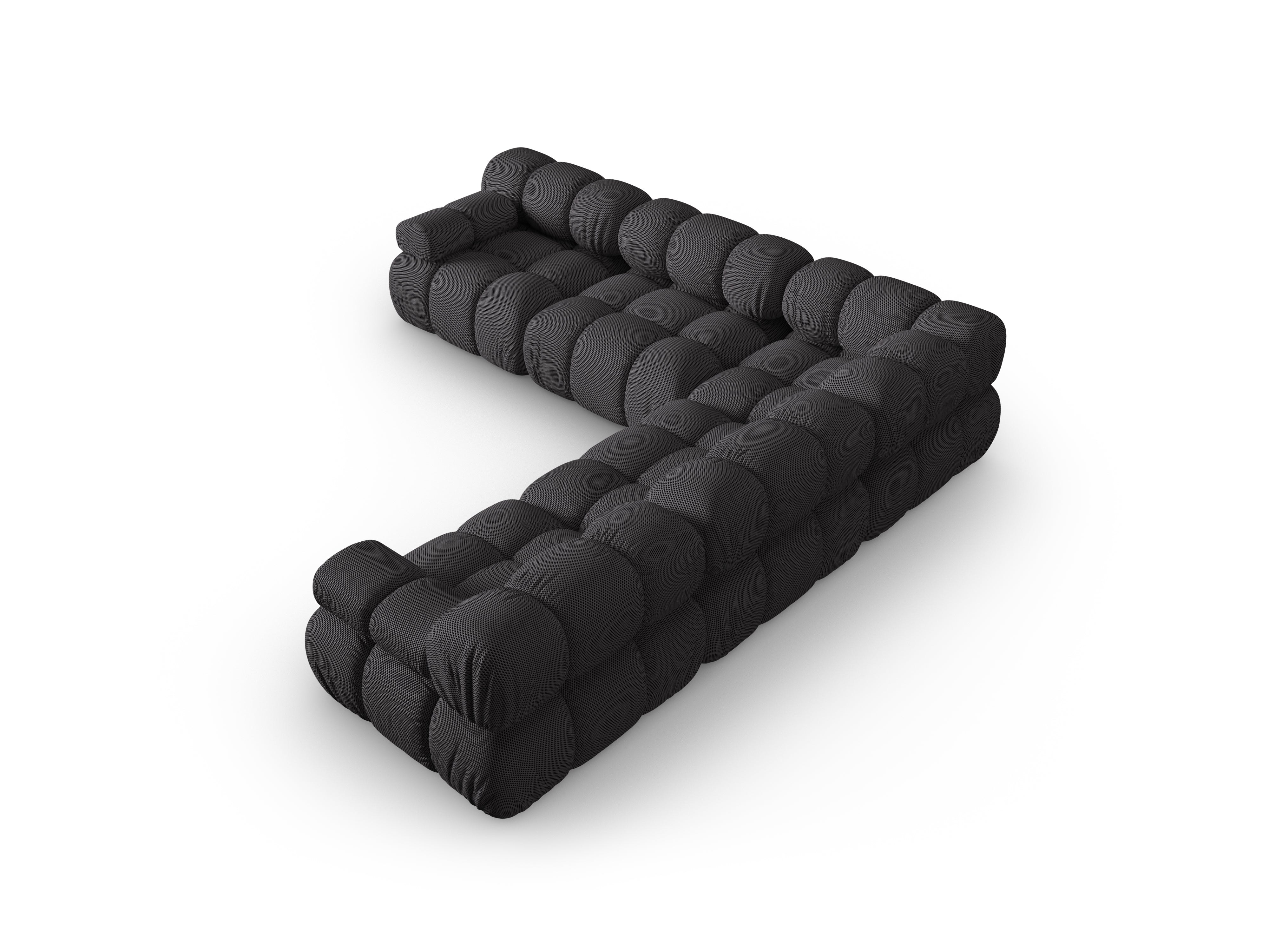 Symmetrical Corner Sofa BELLIS in Dark Gray 3D Fabric