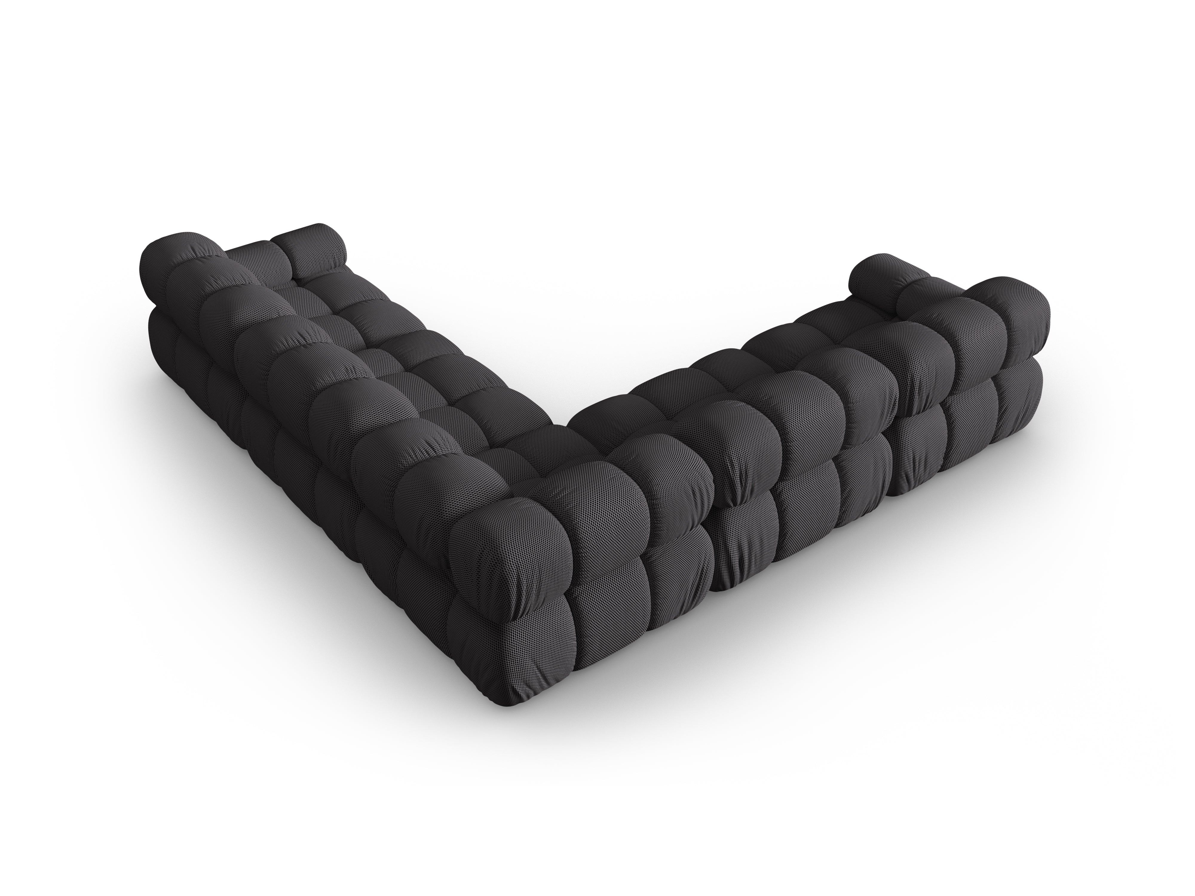 Symmetrical Corner Sofa BELLIS in Dark Gray 3D Fabric