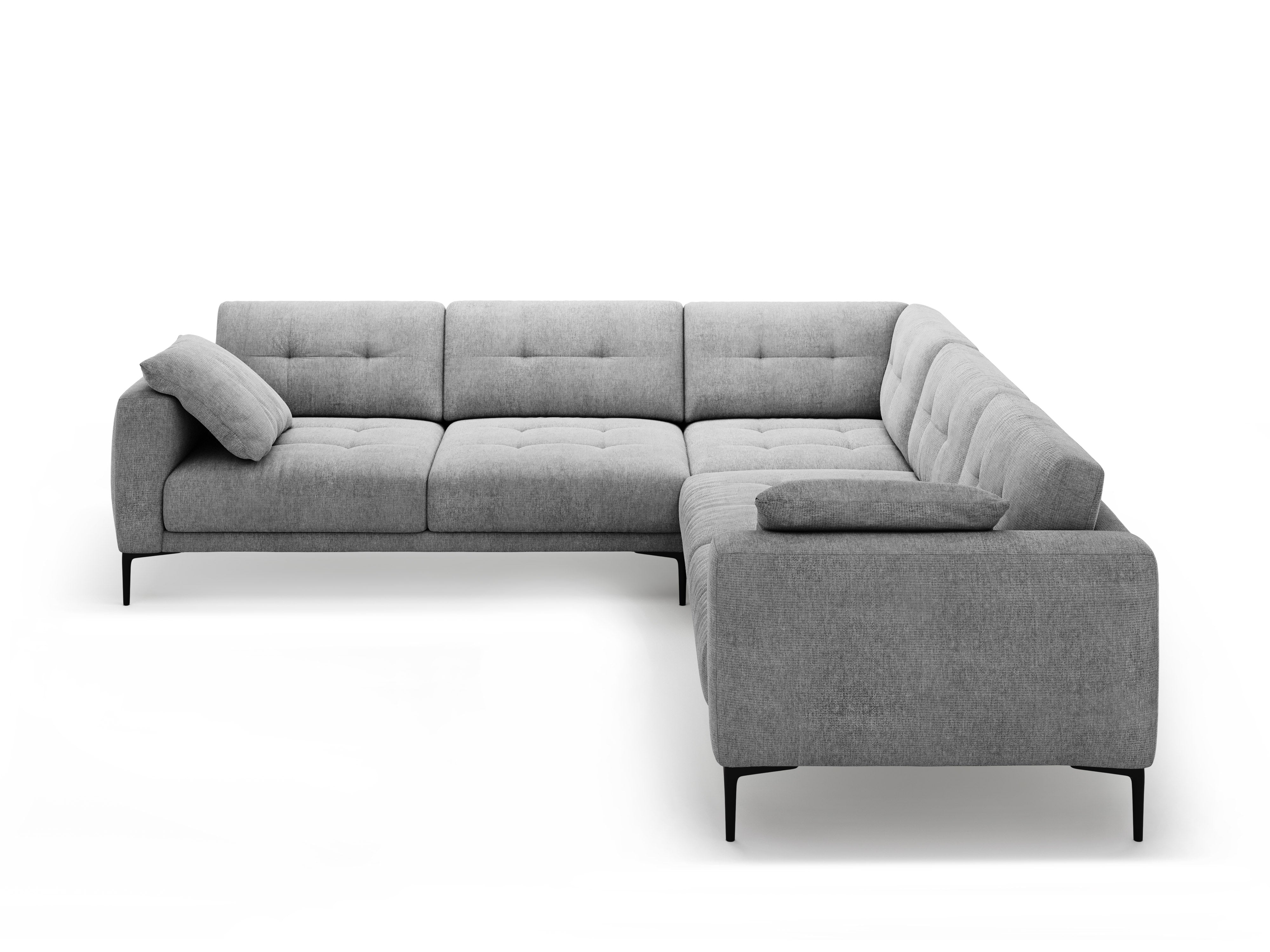 Symmetrical Corner Sofa BEMY Gray Chenille