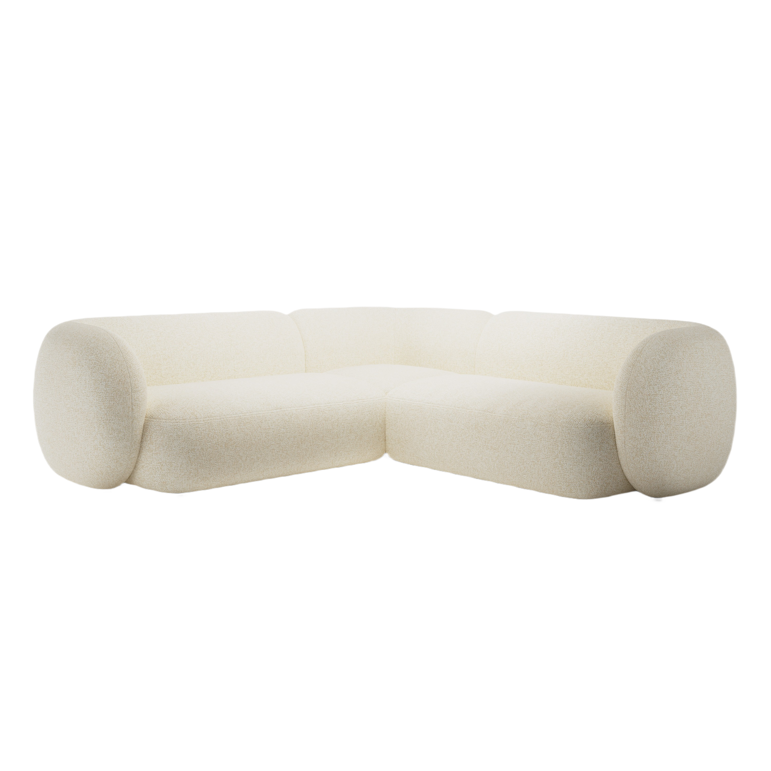 Symmetrical Corner Sofa KATE Light Beige Melange