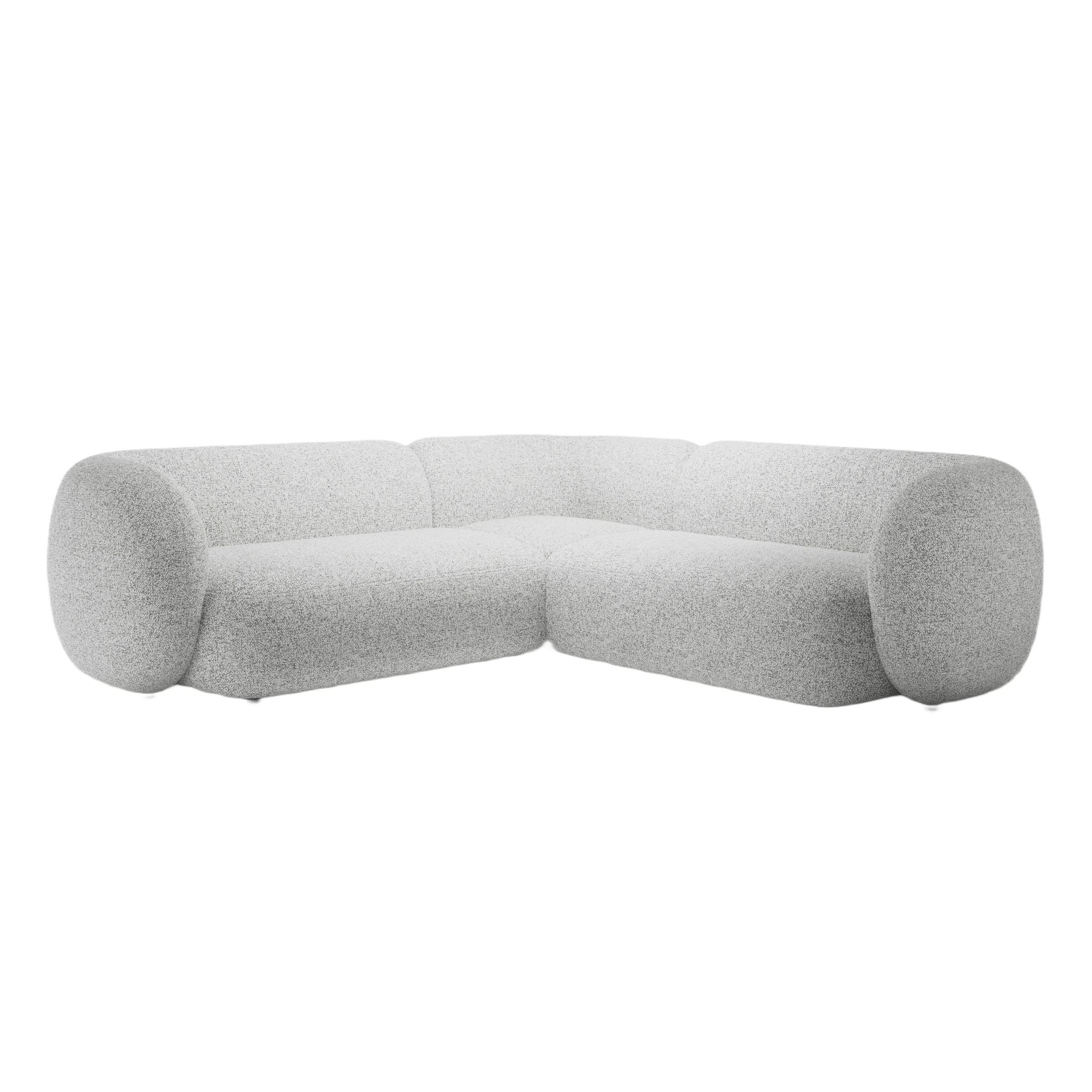 Symmetrical Corner Sofa KATE Light Gray Mélange