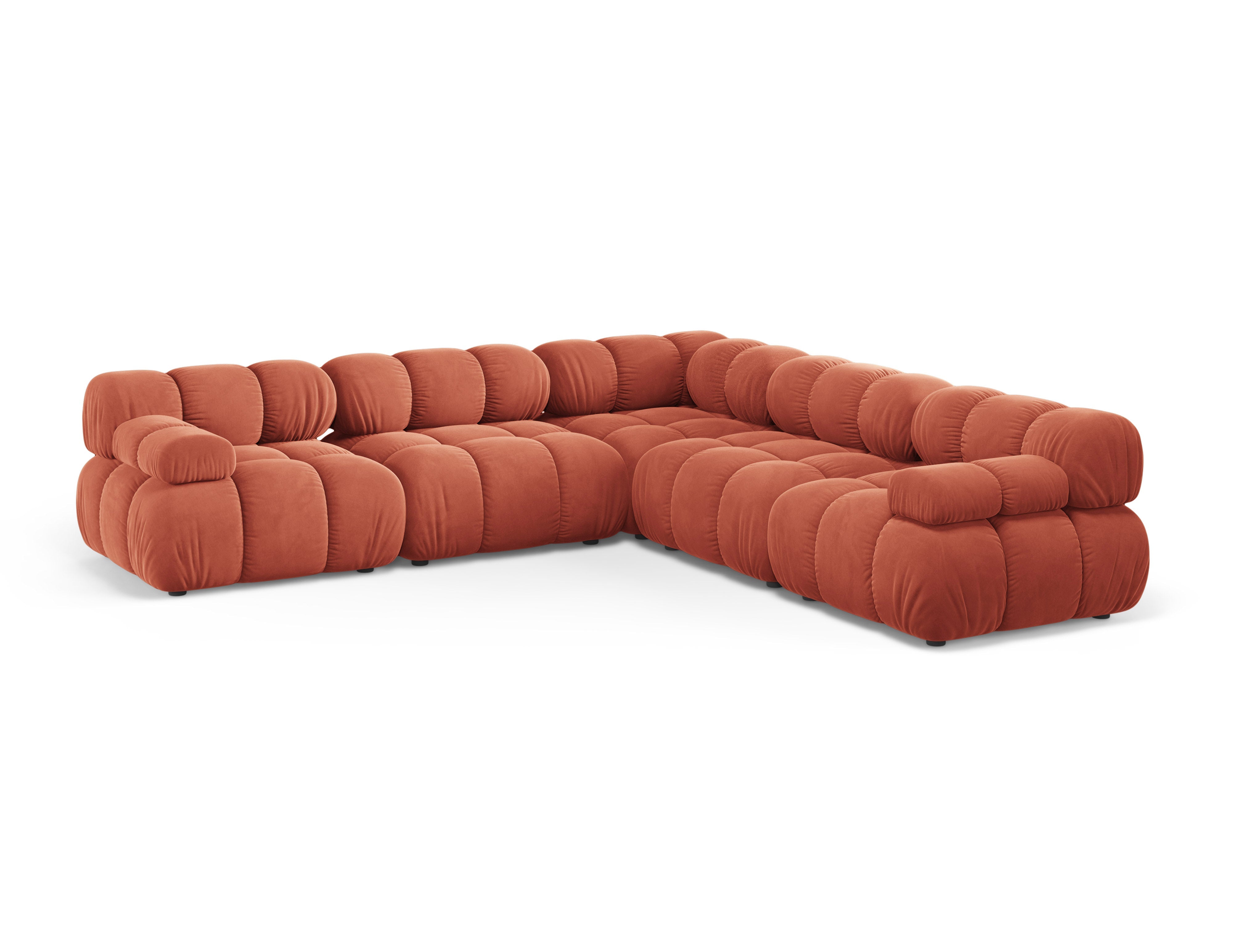 Symmetrical Corner Sofa BELLIS Coral Velvet