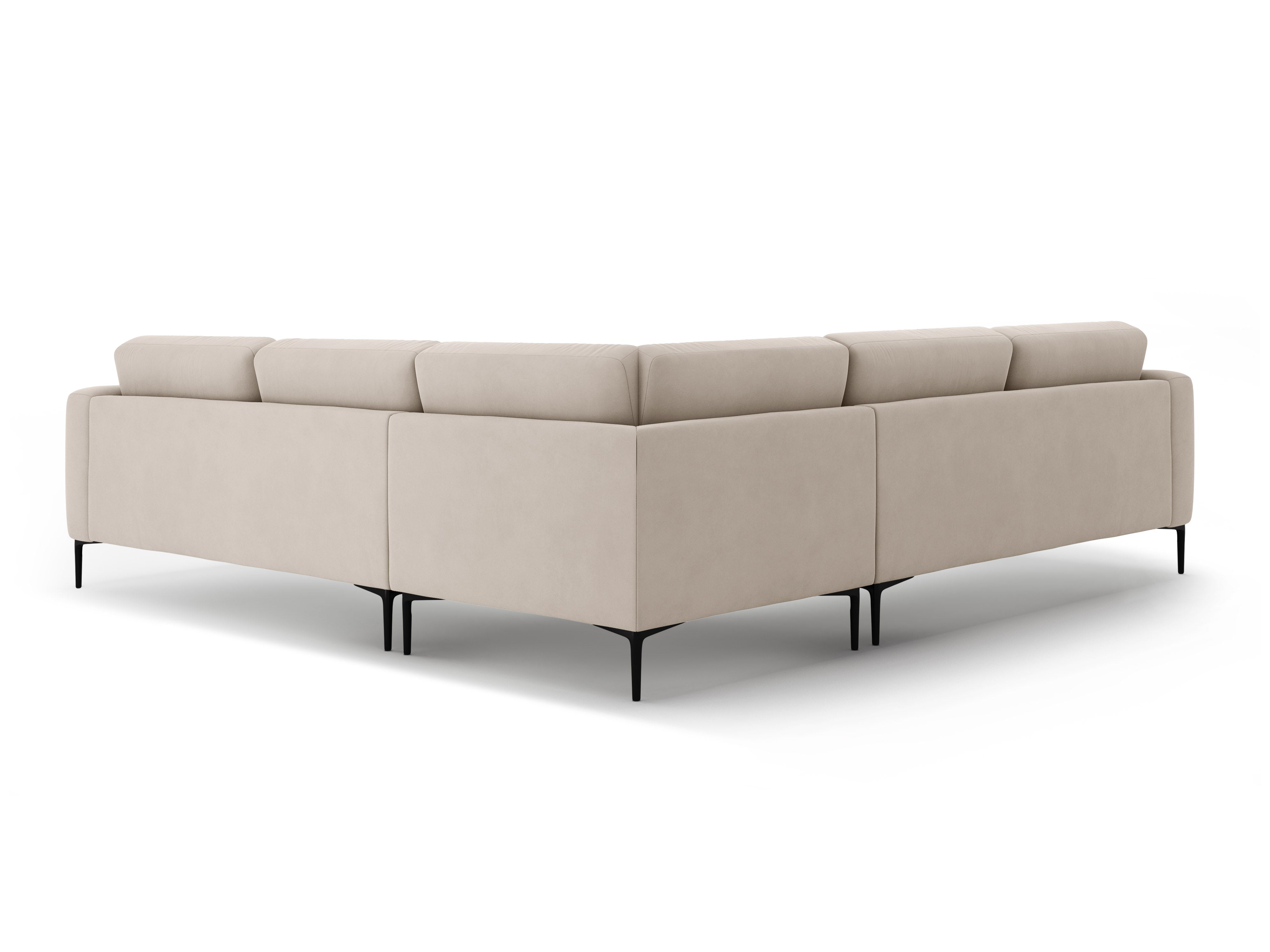 Symmetrical Velvet Corner Sofa BEMY Beige
